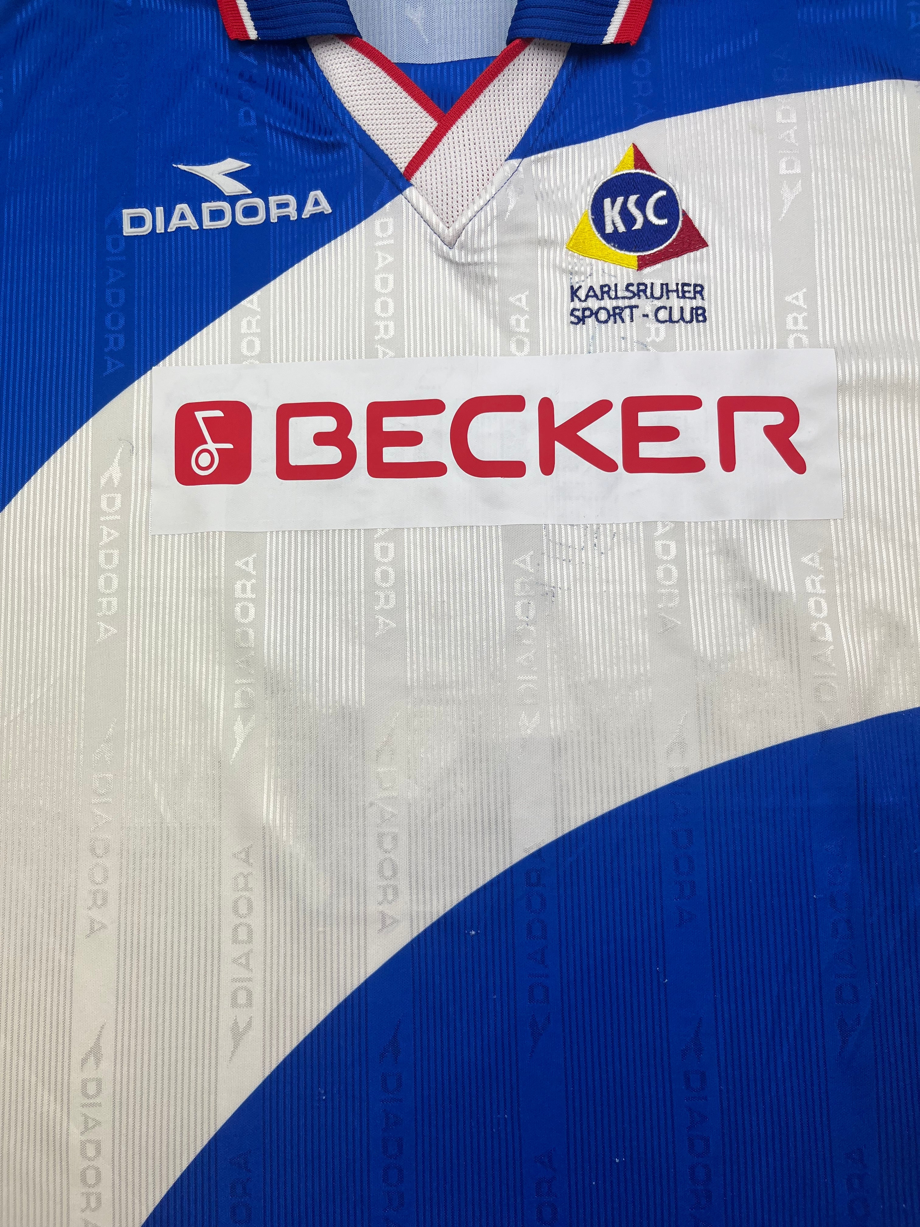 1999/00 Karlsruher Home *Player Issue* Shirt #9 (XL) 8/10