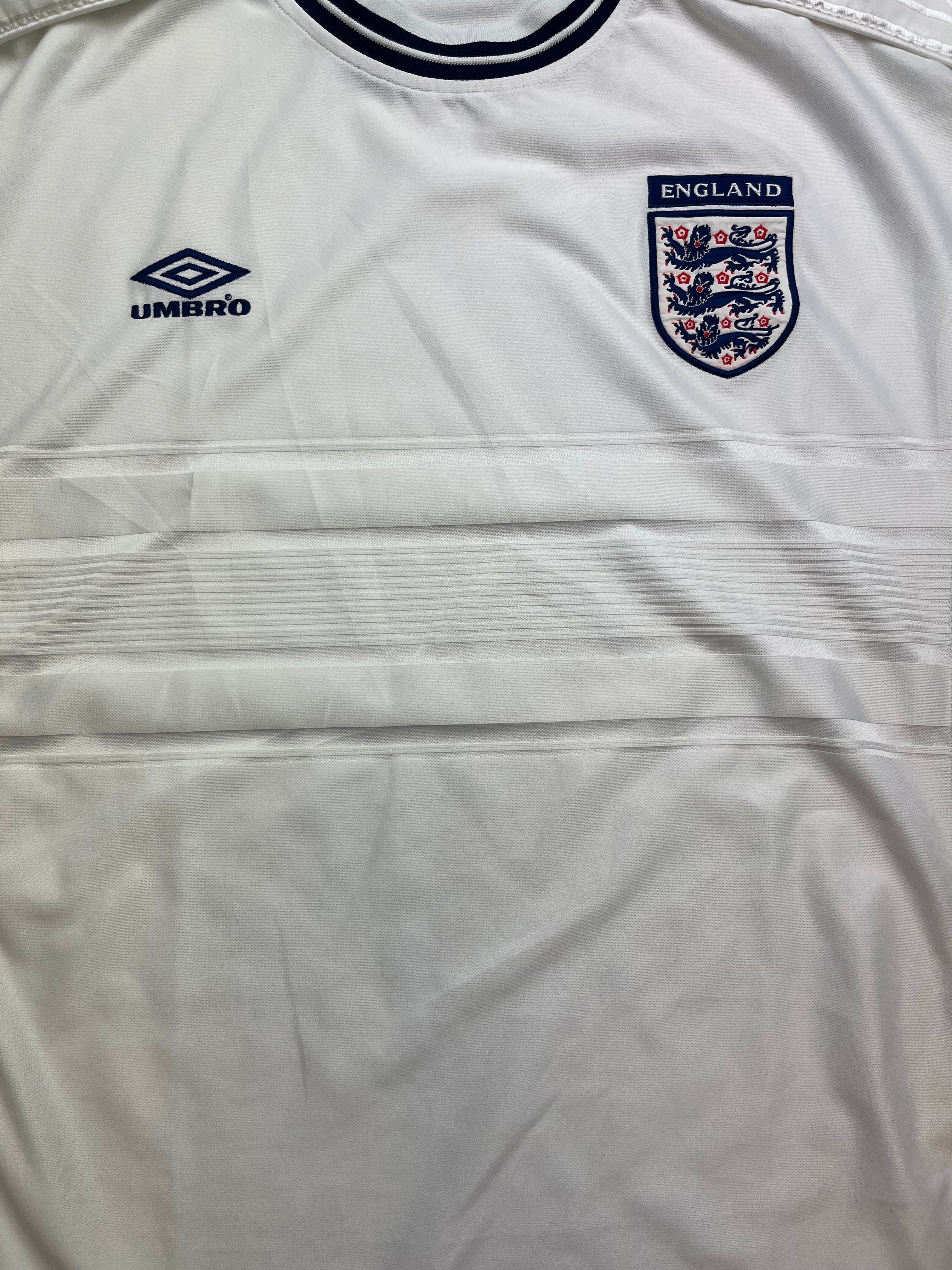 1999/01 England Home Shirt (XL) 9/10