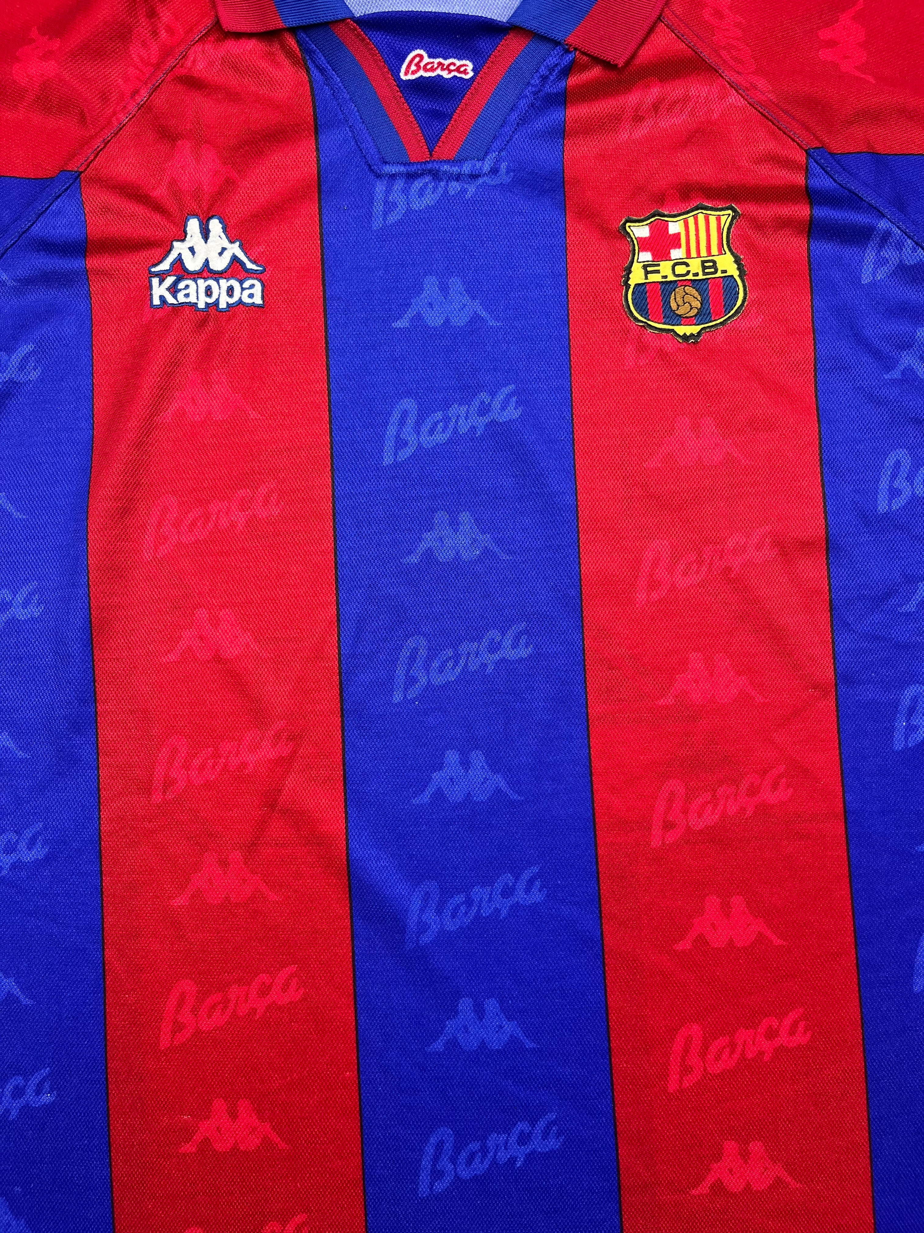1995/97 Maillot domicile Barcelone De La Peña #23 (XL) 9/10