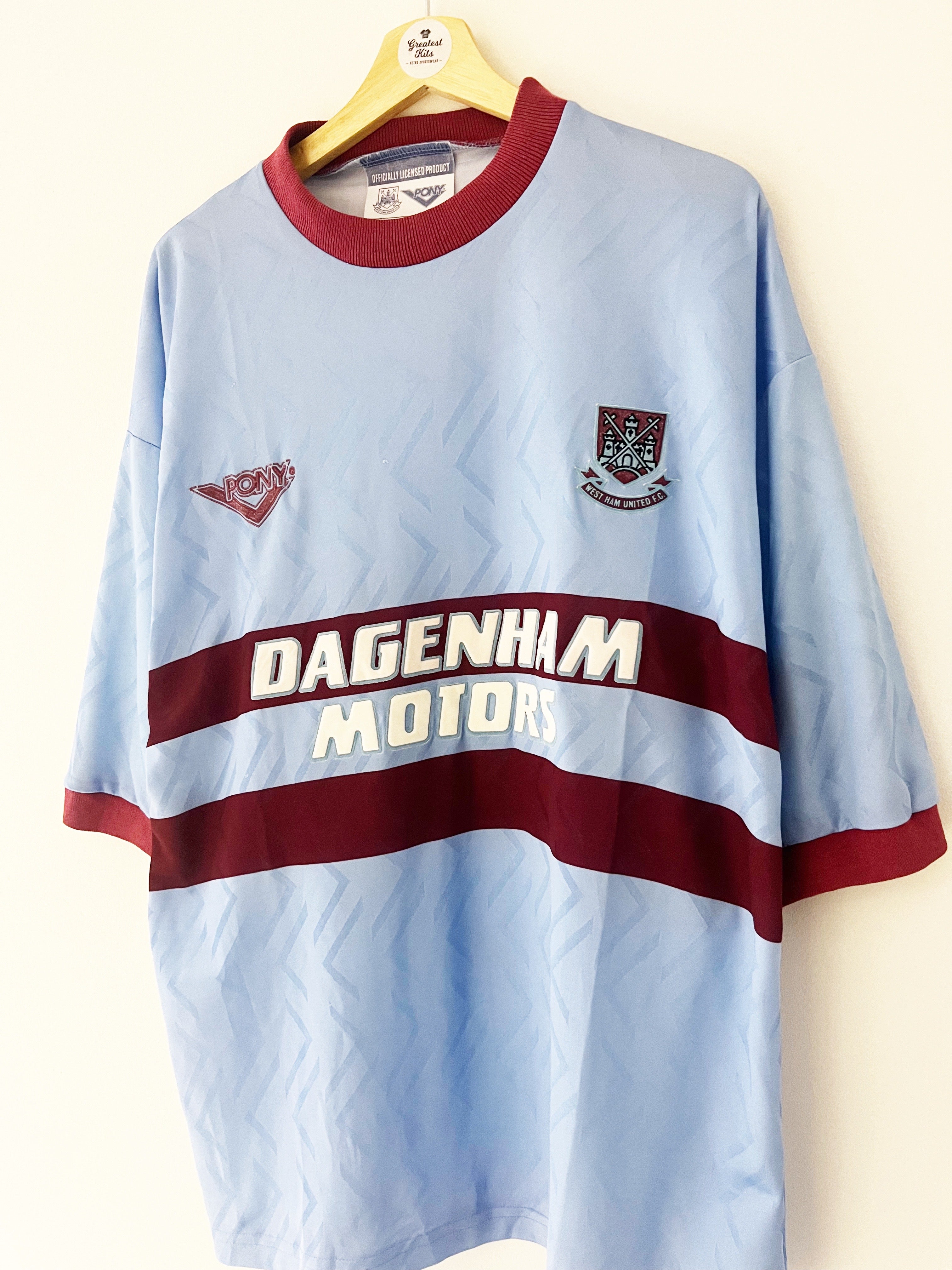 1993/95 West Ham Away Shirt (L) 8/10