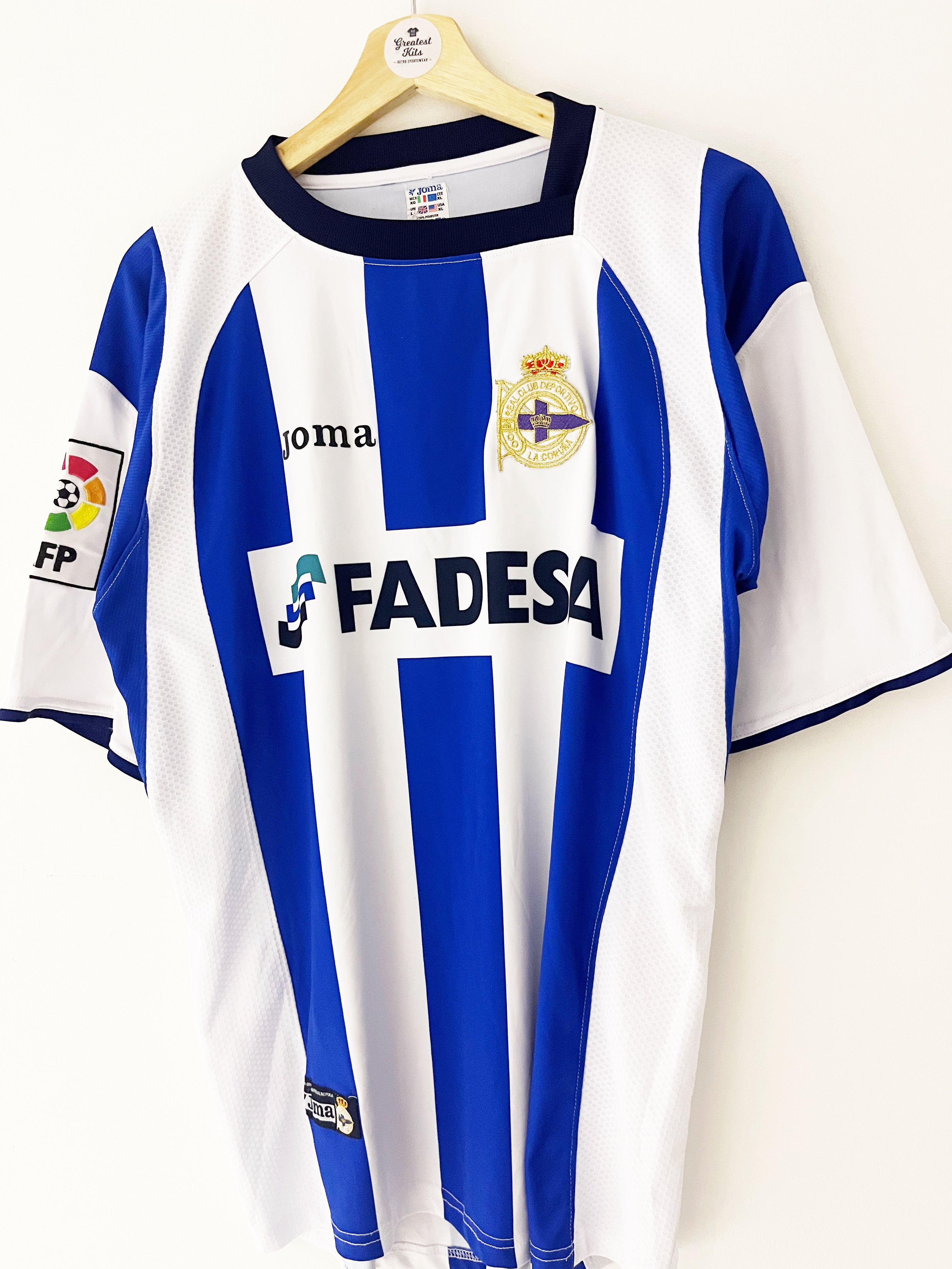 2004/05 Deportivo Home Shirt (L) 9/10