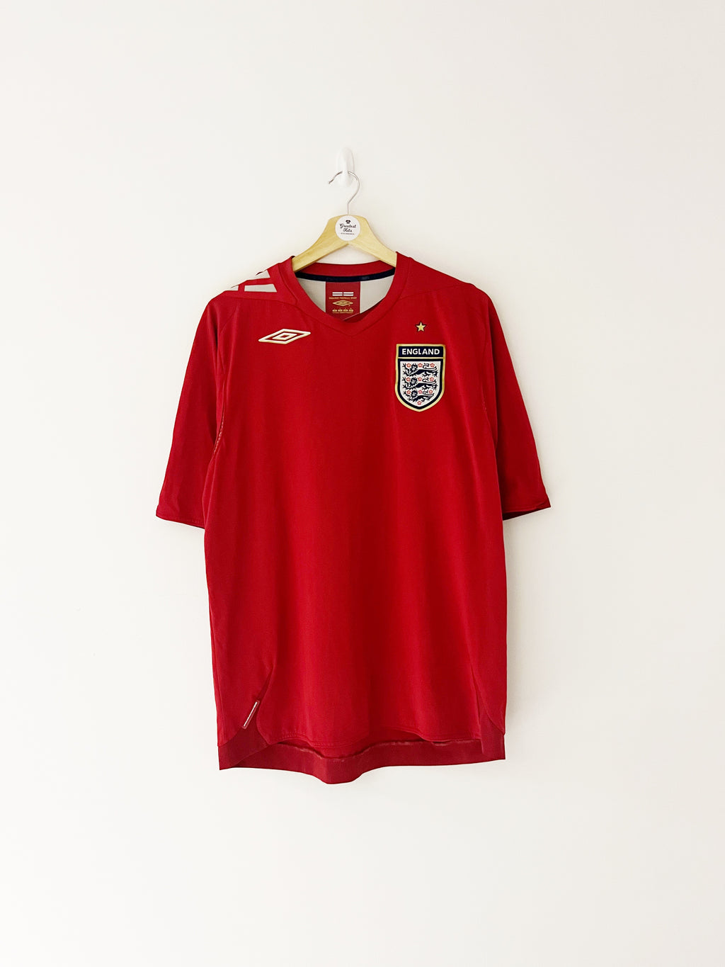Camiseta visitante de Inglaterra 2006/08 (L) 9/10