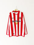 2004/05 Camiseta local del Sunderland L/S (L) 9/10