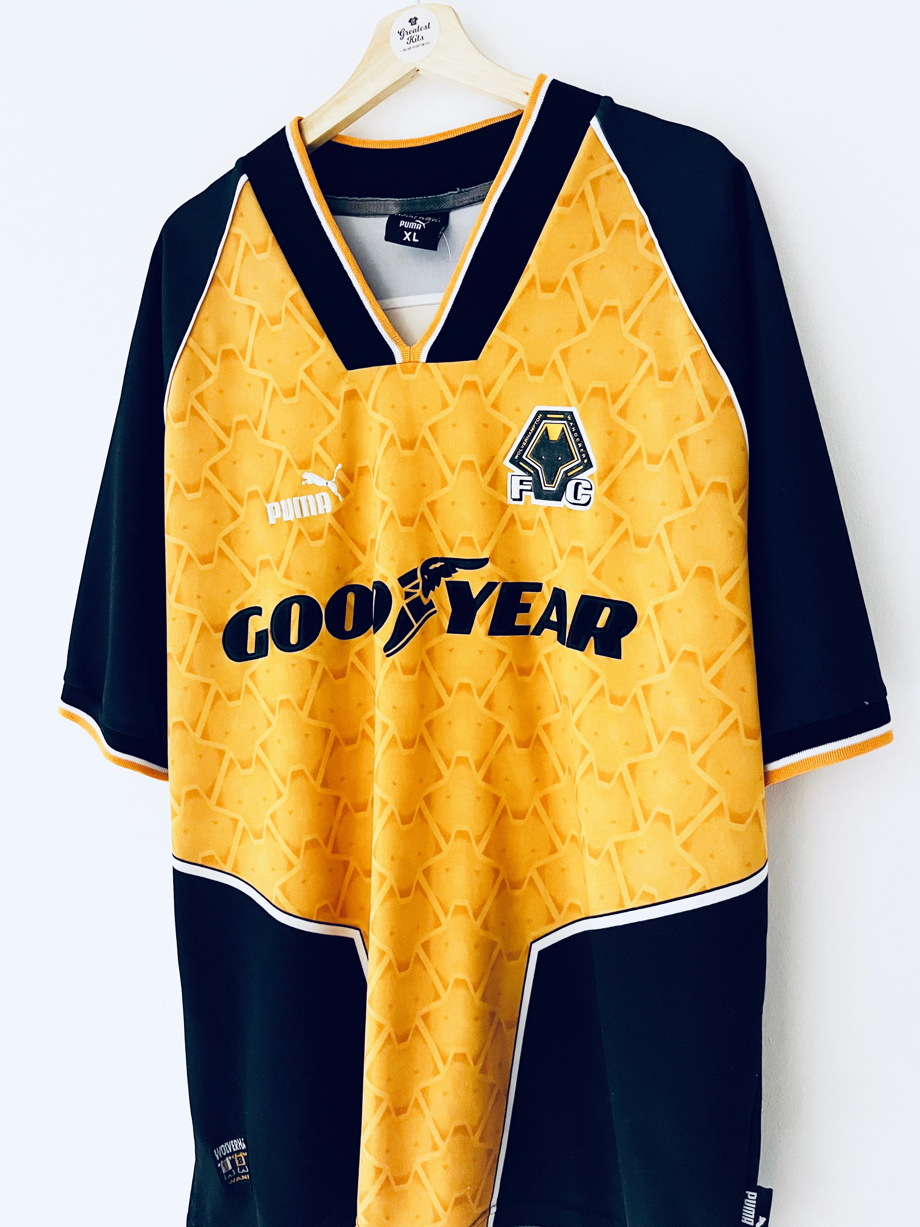 1996/98 Camiseta local de los Wolves (XL) 8,5/10