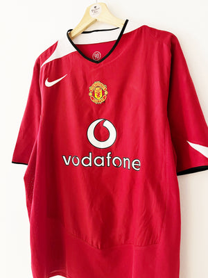 2004/06 Manchester United Home Shirt (XL) 9/10