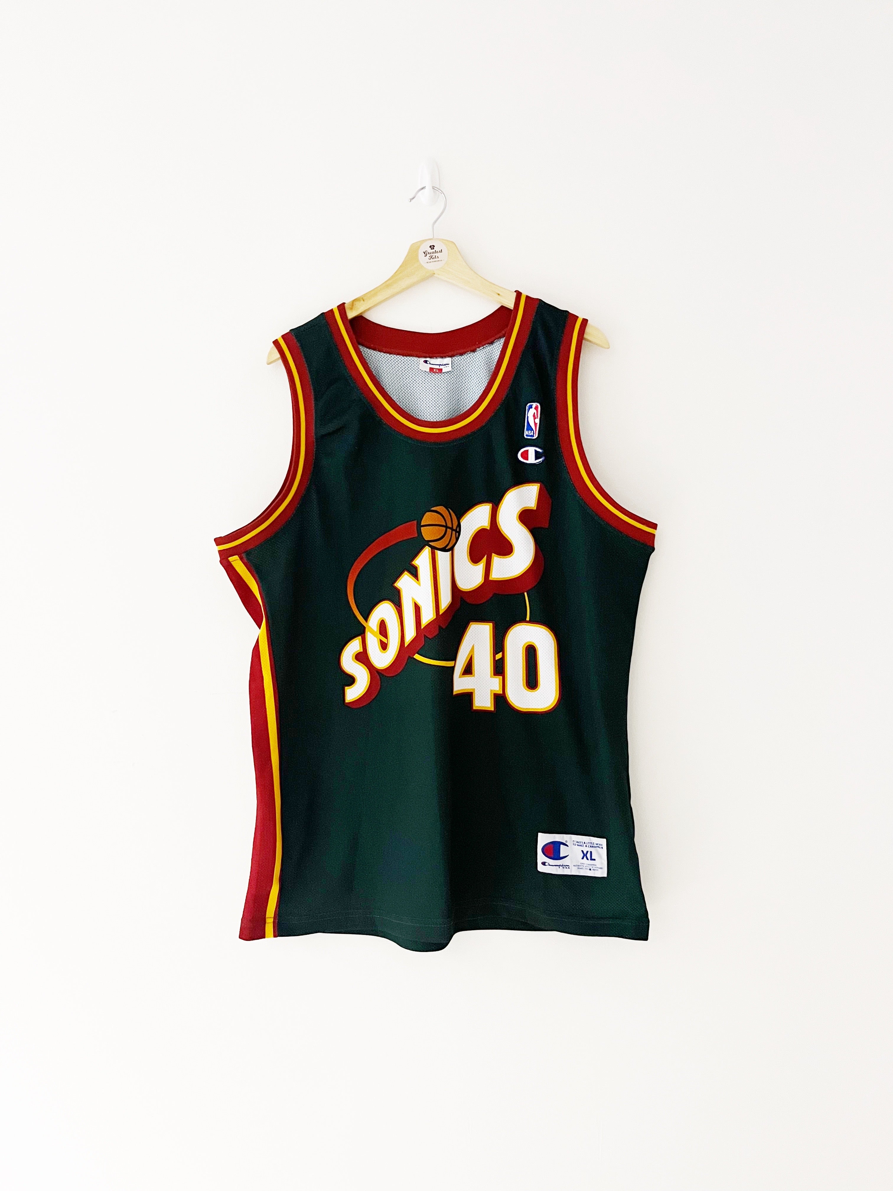 1995-97 Seattle SuperSonics Kemp #40 Champion Home Jersey (Very