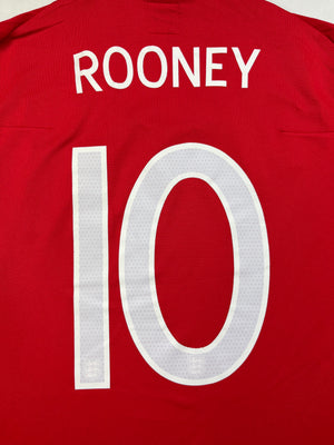 Camiseta visitante de Inglaterra 2010/11 Rooney n.° 10 (XL) 9/10