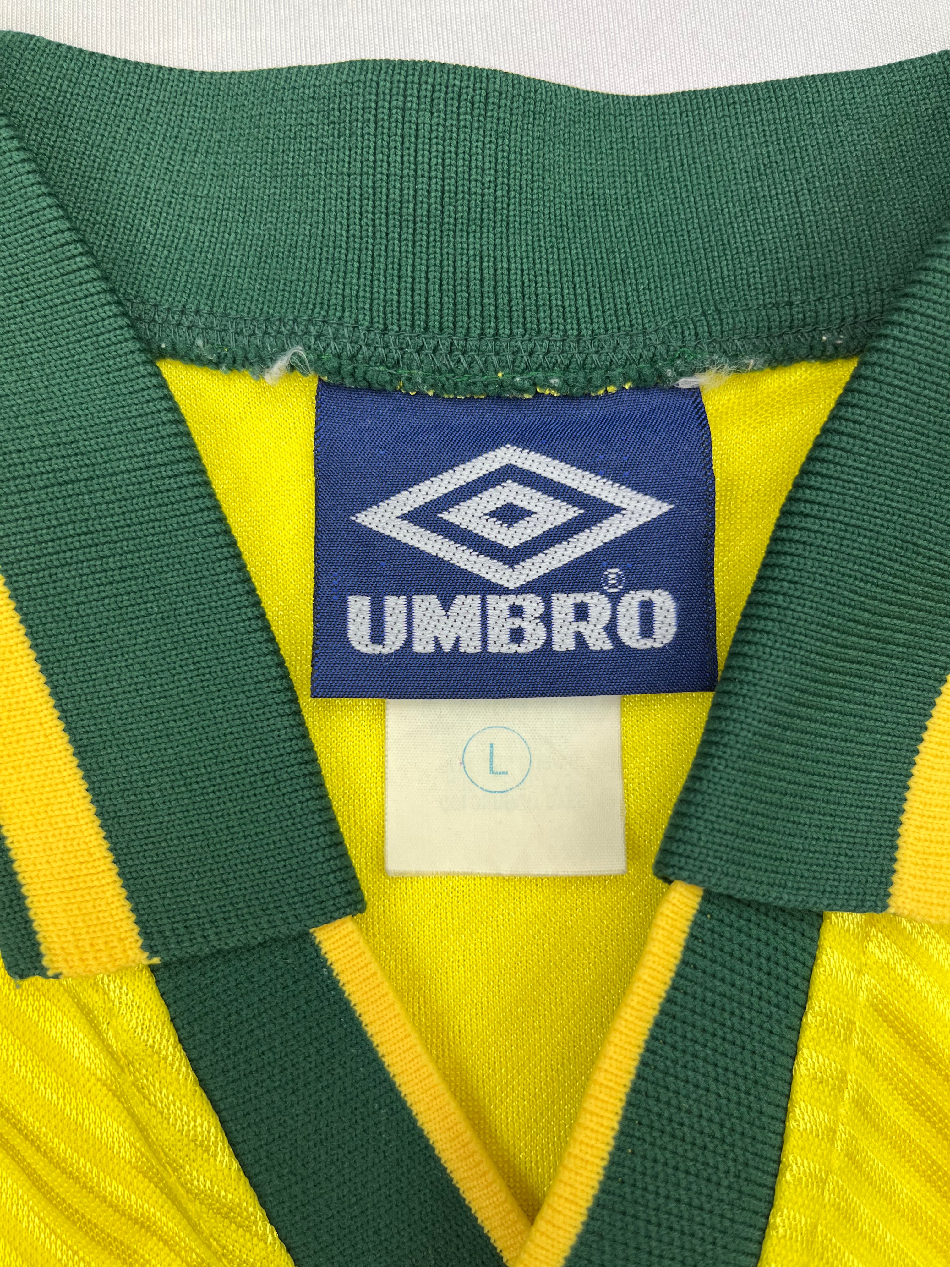 1994/97 Camiseta local de Brasil (L) 9/10 