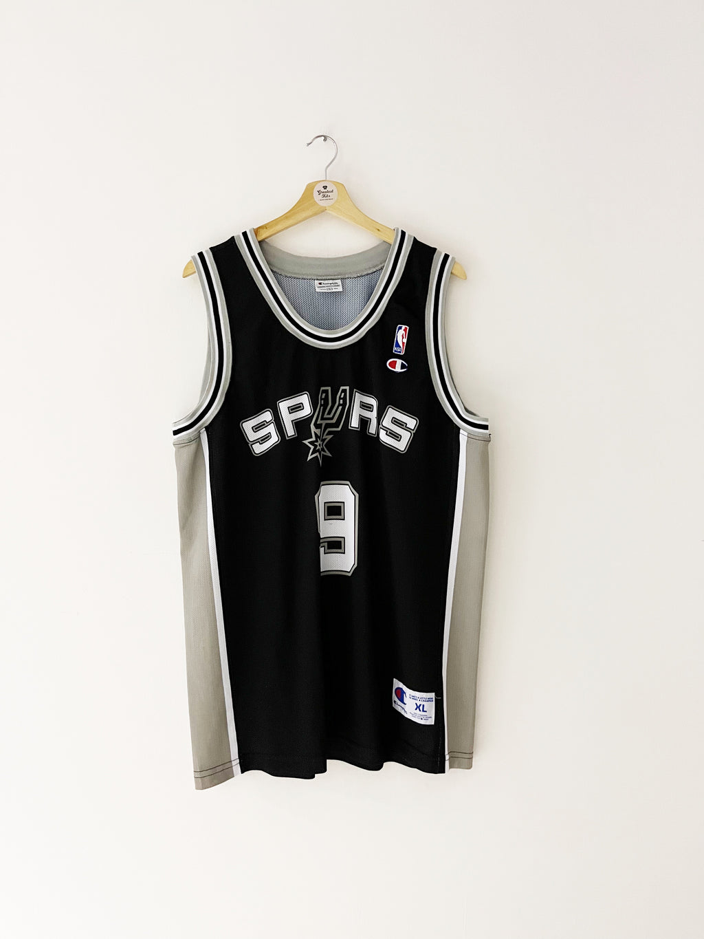 2001-02 Camiseta de carretera campeona de los San Antonio Spurs Parker # 9 (XL) 9/10