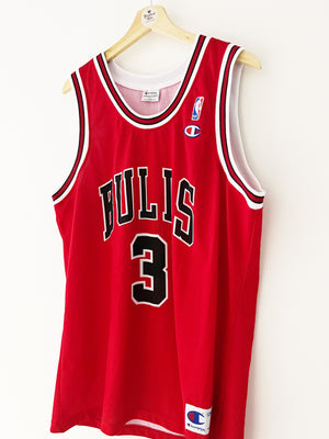 2001-06 Camiseta de campeón de ruta de los Chicago Bulls Chandler #3 (XL) 9/10