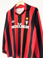 1990/91 Camiseta local del AC Milan L/S (M) 8/10