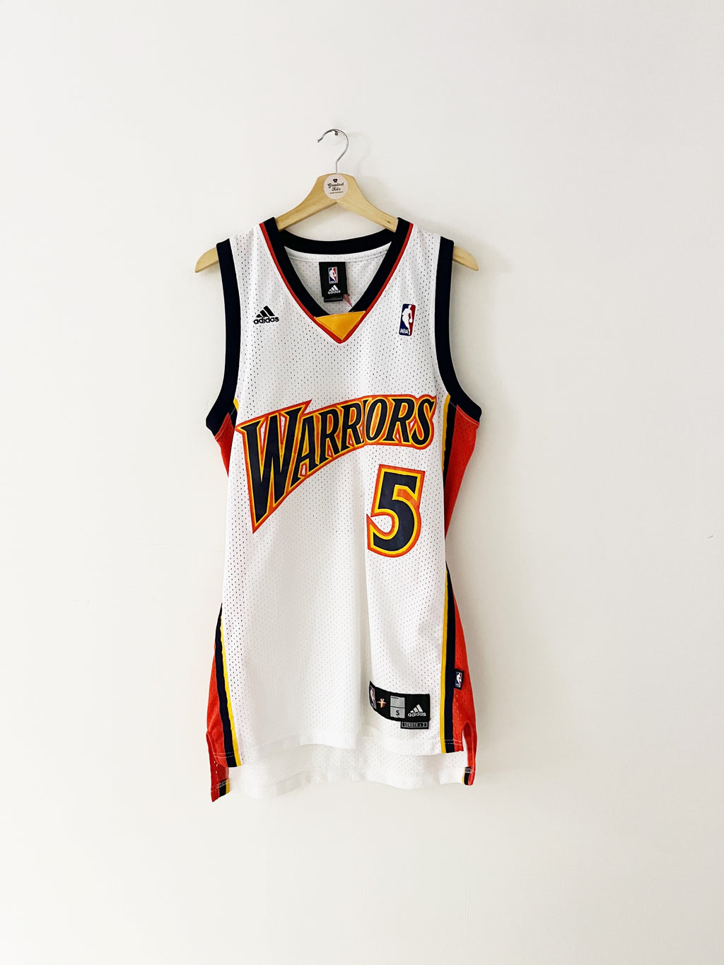 2006-10 Golden State Warriors Adidas camiseta local Davis # 5 (S) 8.5/10