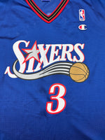 2000-02 Philadelphia 76ers Champion Alternate Jersey Iverson #3 (L) 9/10