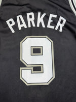 2001-02 Camiseta de carretera campeona de los San Antonio Spurs Parker # 9 (XL) 9/10