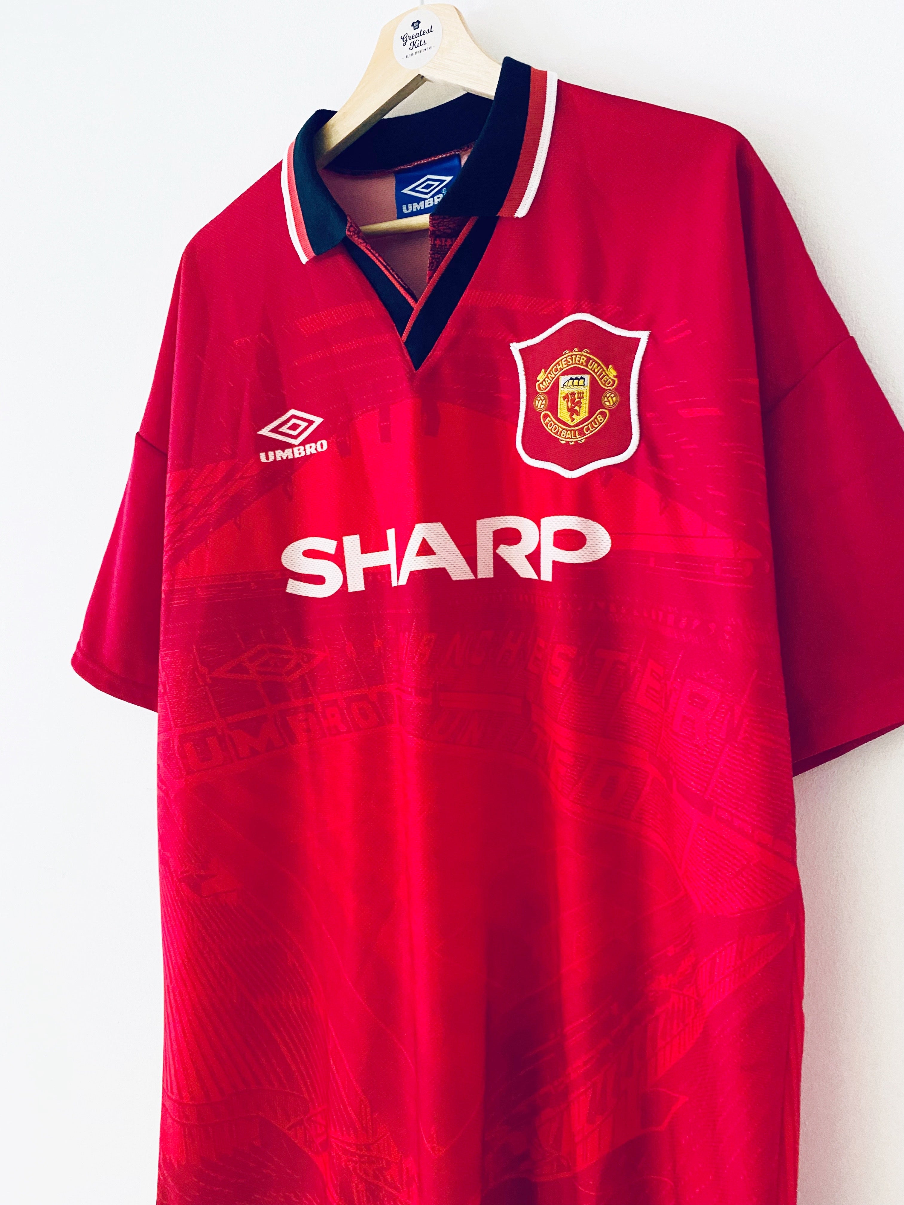 1994/96 Manchester United Home Shirt (XL) 10/10