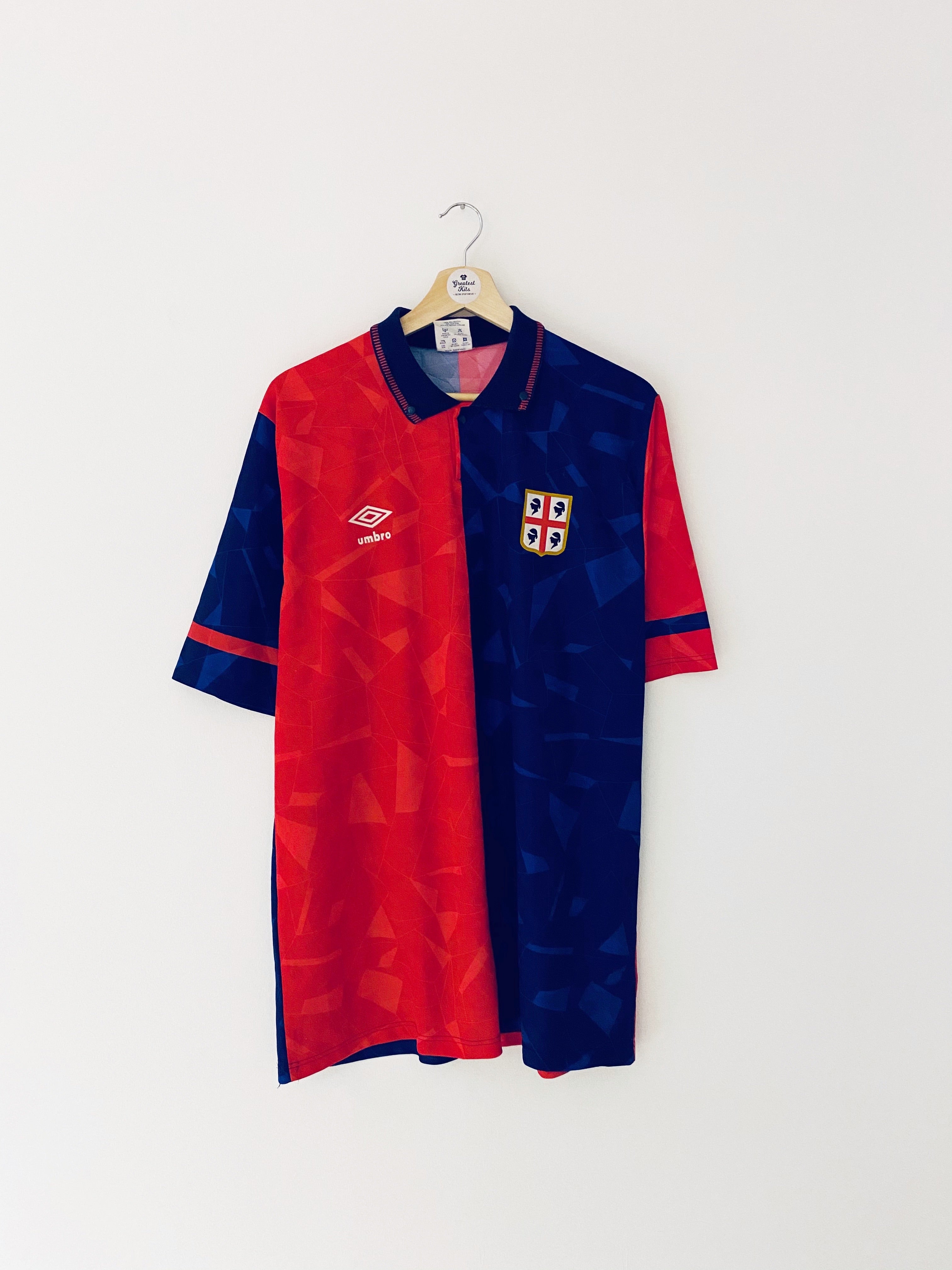 1990/93 Cagliari Home Shirt (XL) 9/10