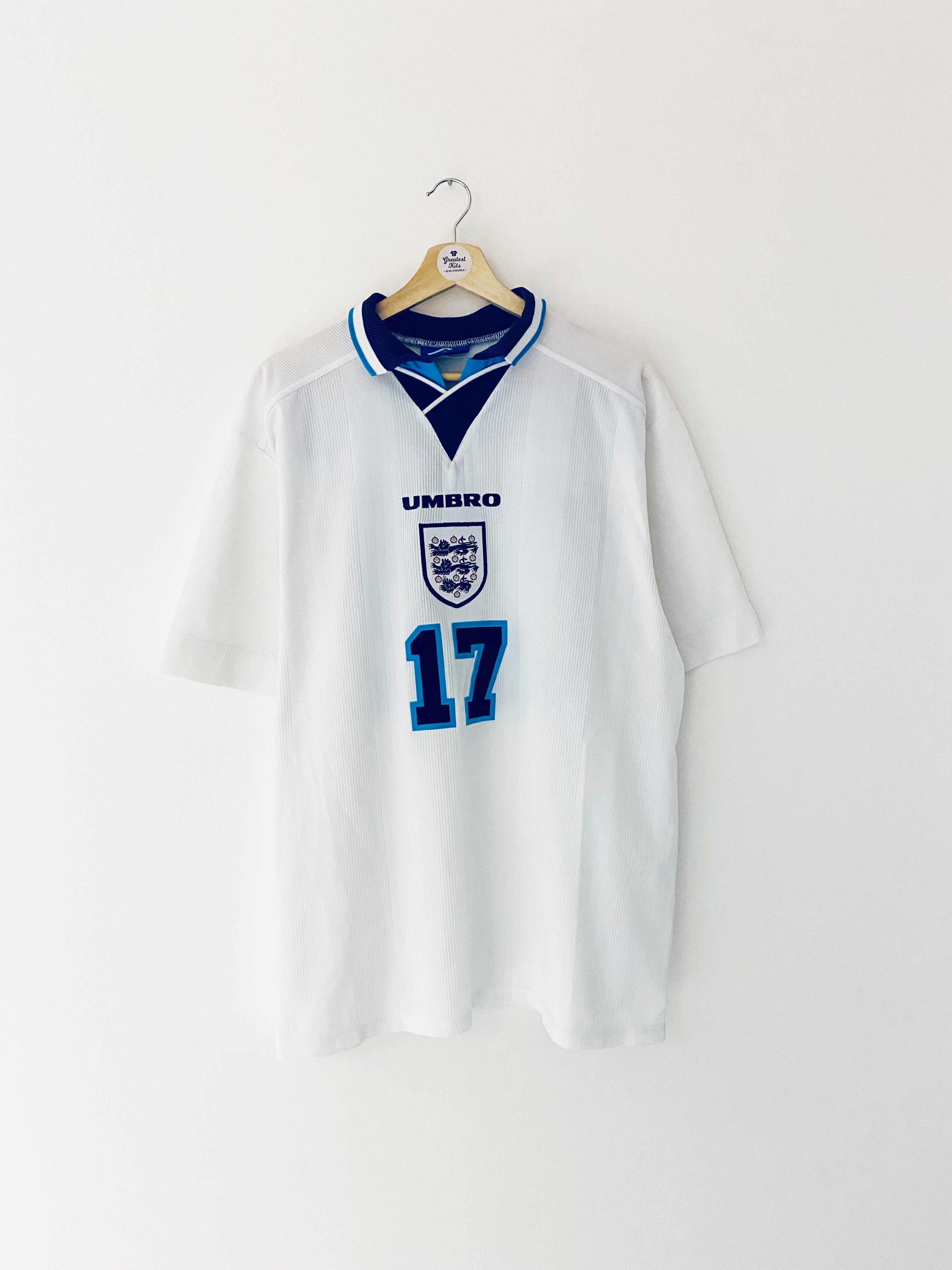1995/97 England Home Shirt McManaman #17 (XL) 9/10