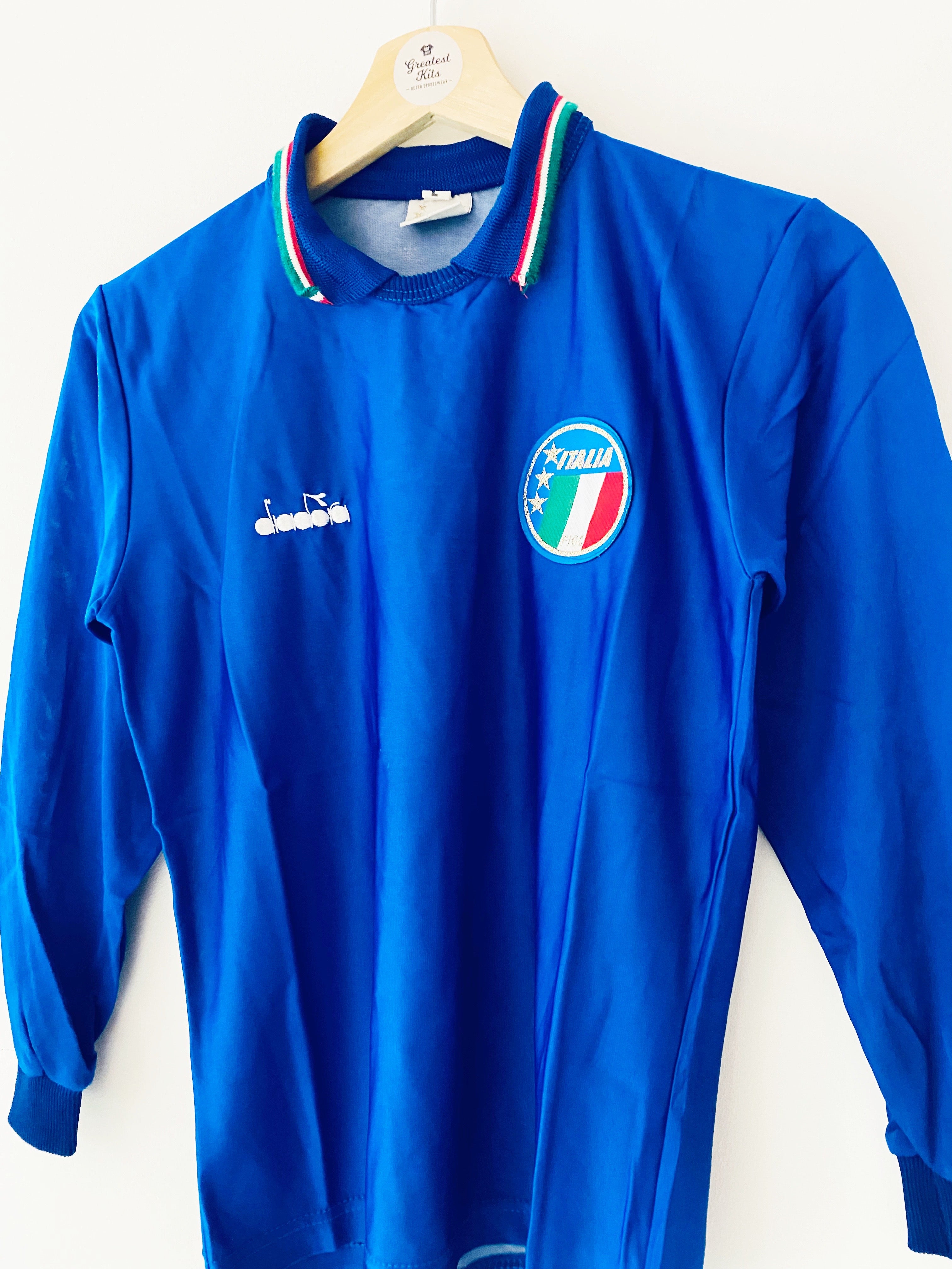 1986/90 Camiseta local L/S de Italia (L.Boys) 9/10