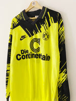 1993/94 Camiseta local del Borussia Dortmund L/S n.º 9 (XL) 9/10