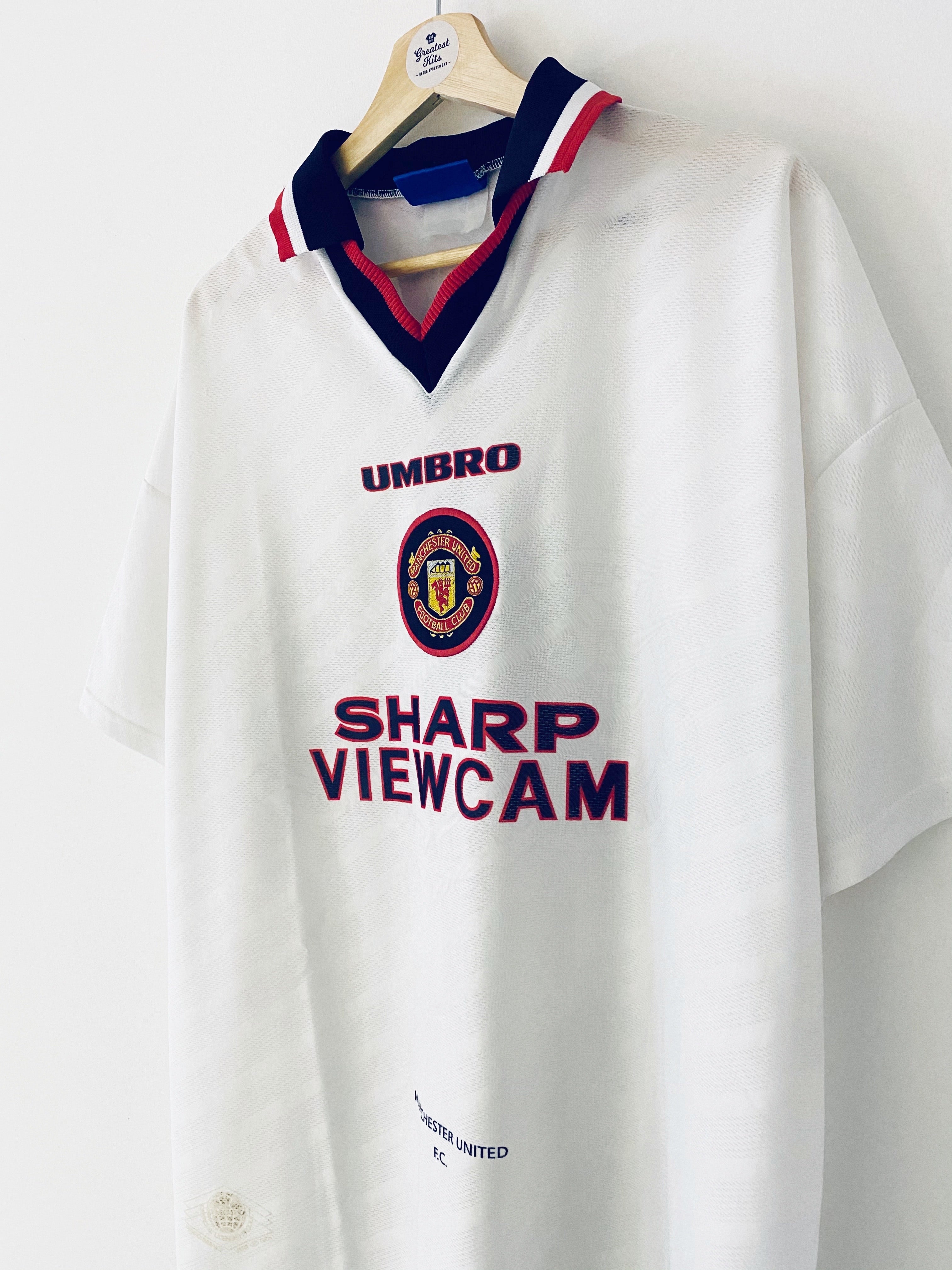 1996/97 Manchester United Away Shirt May #4 (XL) 8/10 – Greatest Kits