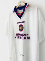 Camiseta visitante del Manchester United 1996/97, mayo n.° 4 (XL) 8/10 