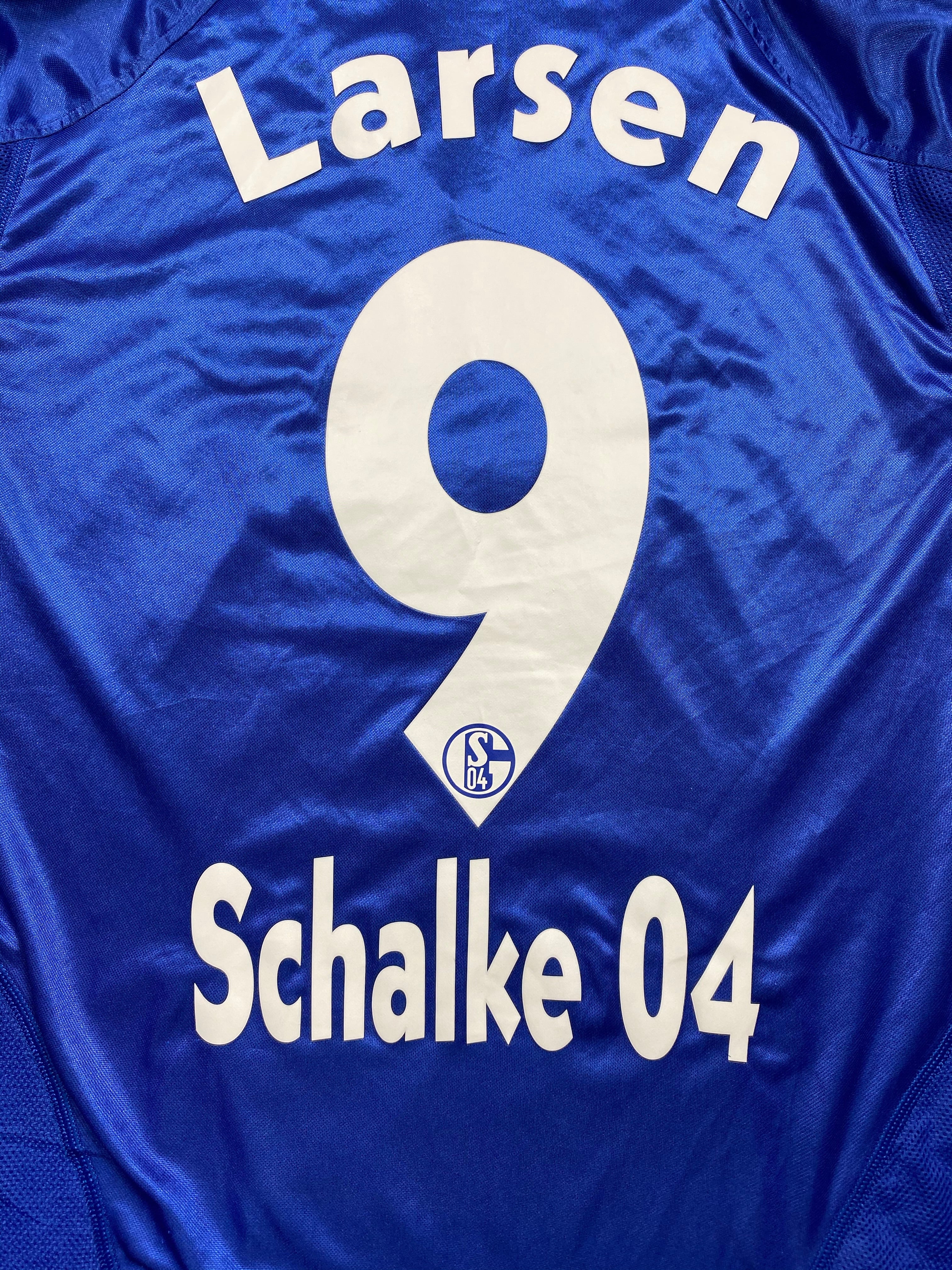 2005/06 Camiseta local del Schalke Larsen # 9 (S) 9/10