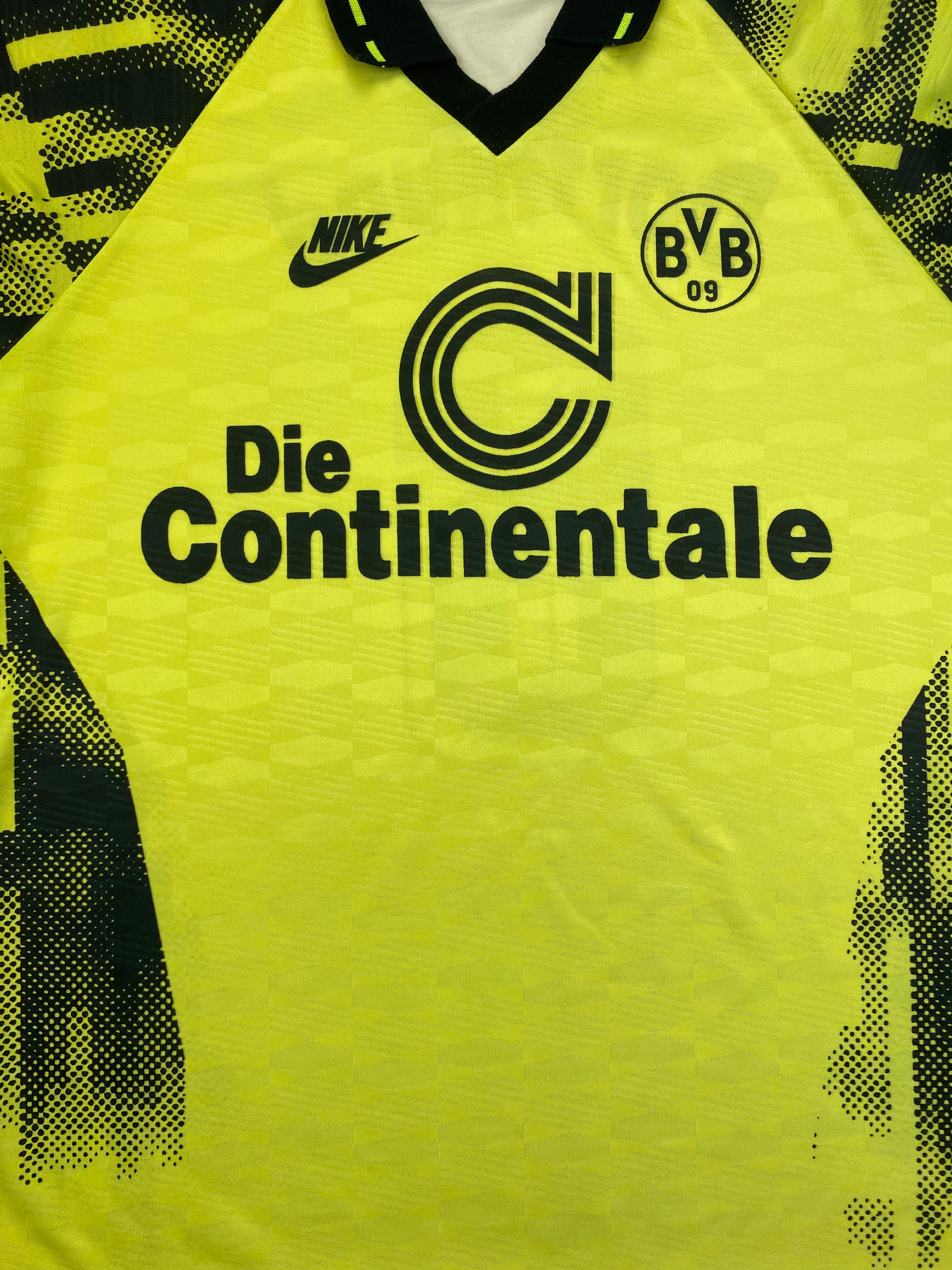 1992/93 Borussia Dortmund Home L/S Shirt #6 (Sammer) (XL) 9/10