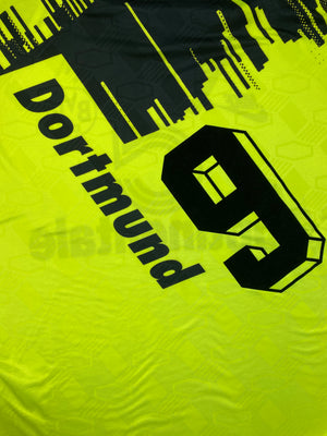 1993/94 Borussia Dortmund Domicile L/S Maillot #9 (XL) 9/10