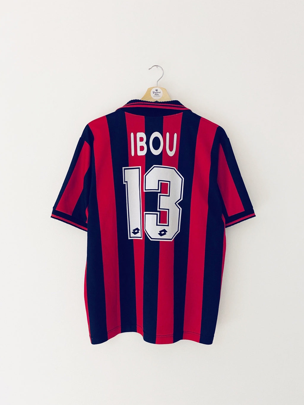 1997/98 AC Milan Home Shirt Ibou #13 (M) 8/10