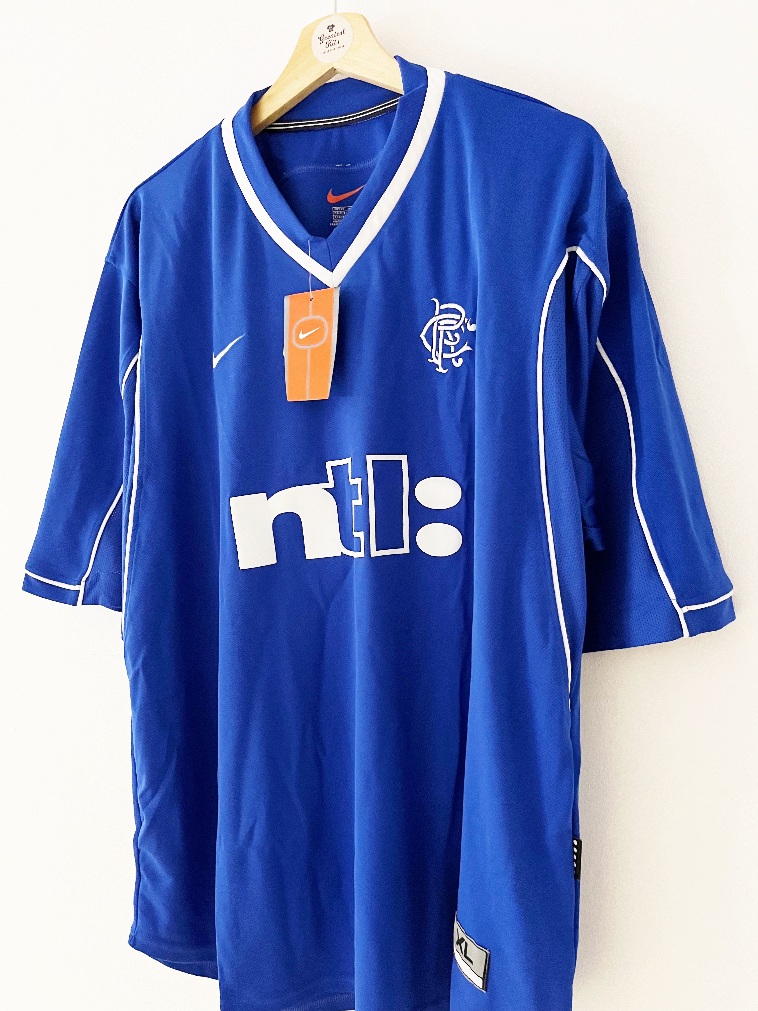 1999/01 Rangers Home Shirt (XL) BNIB – Greatest Kits