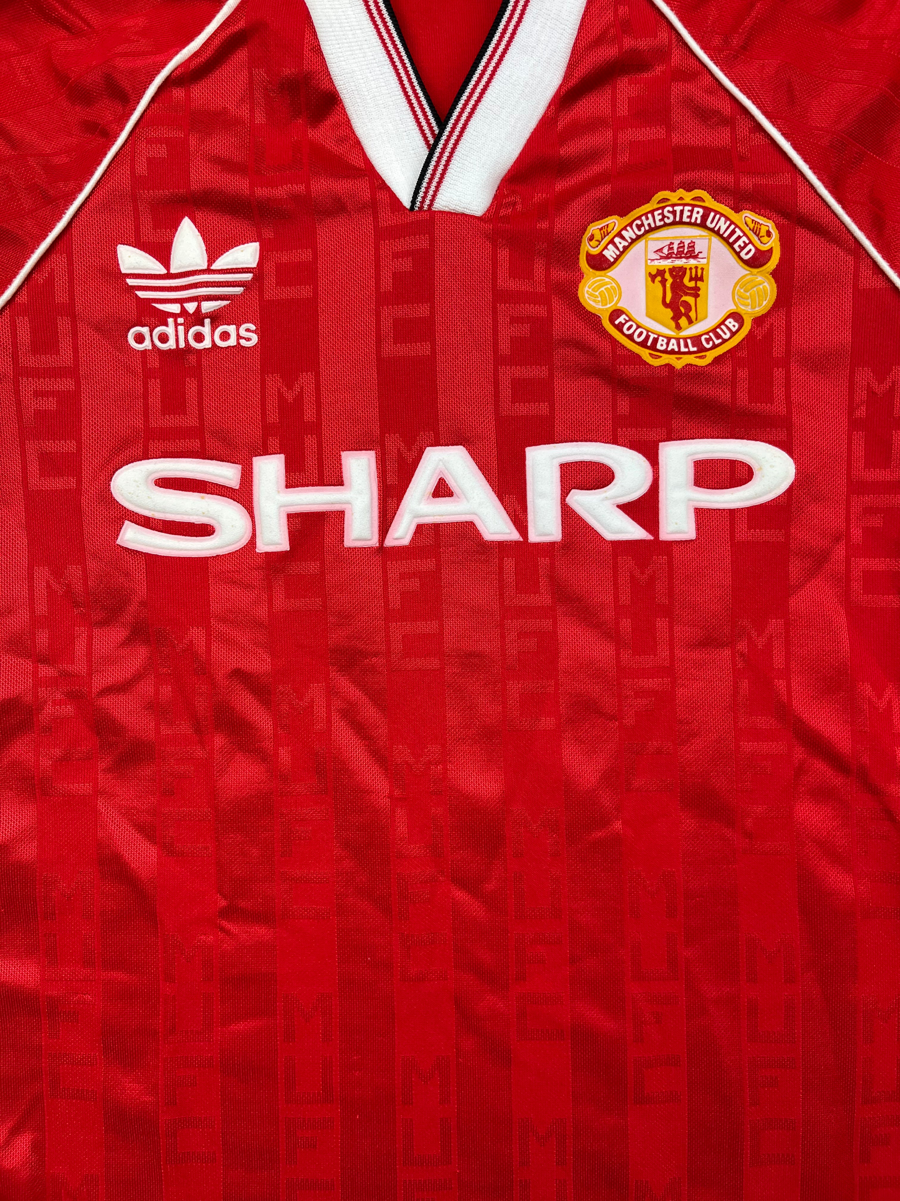 88/90 Manchester United Home Red Retro Jerseys Shirt