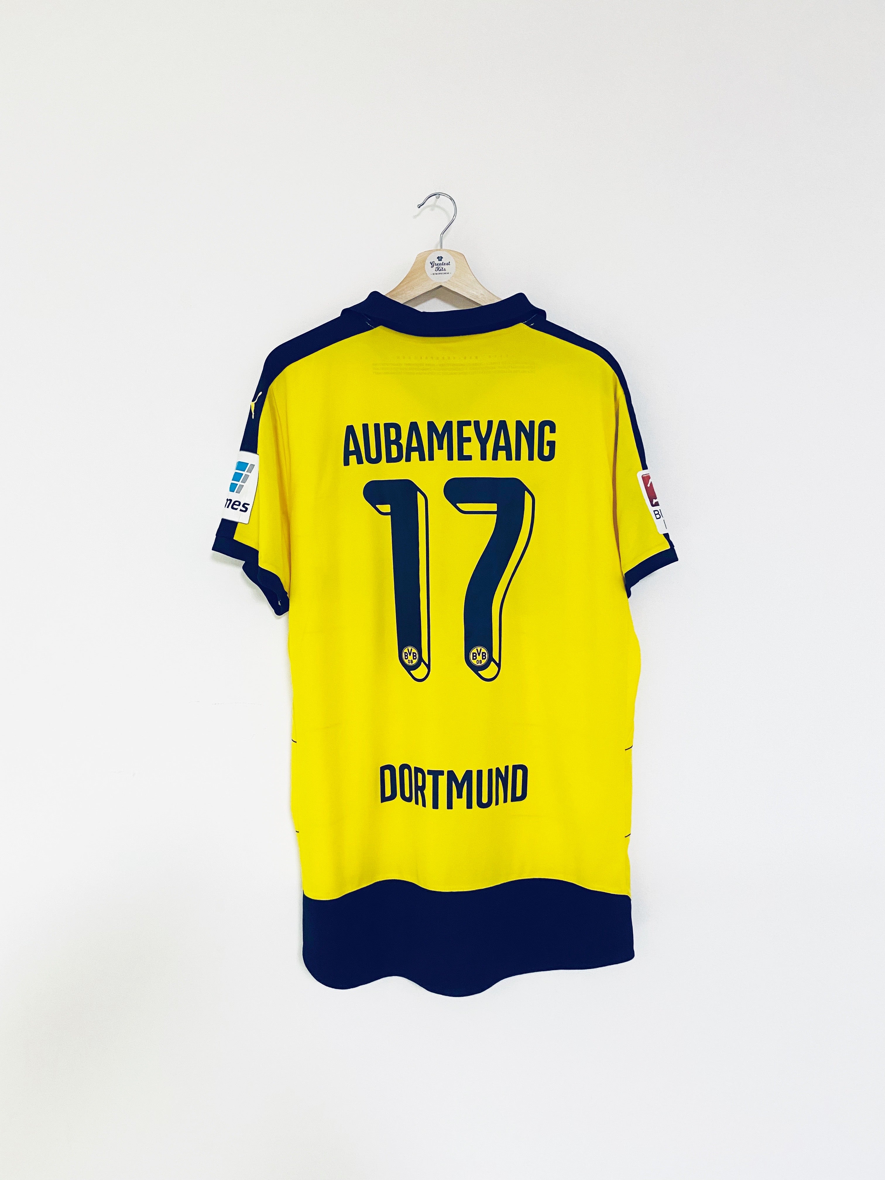 2015/16 Borussia Dortmund Home Shirt Aubameyang #17 (XL) 8.5/10