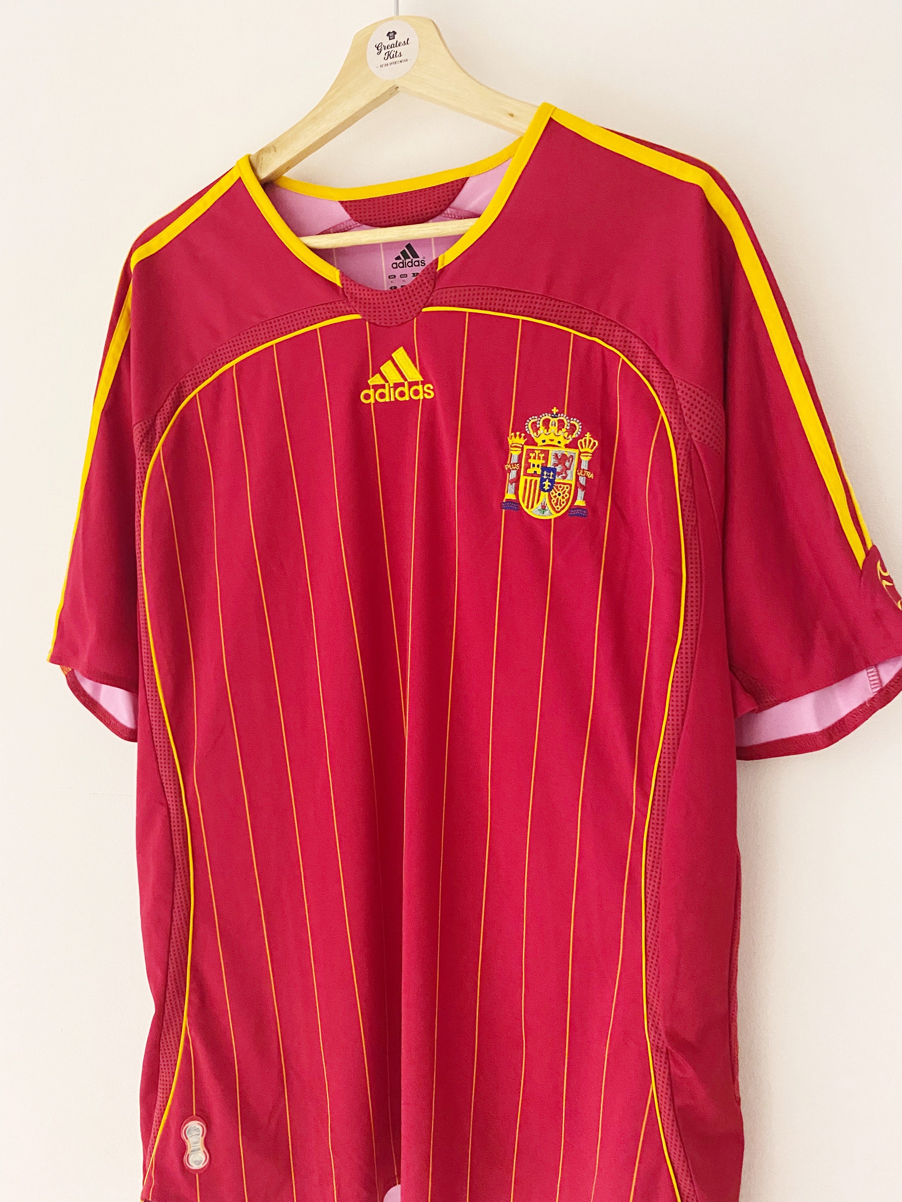 2006/08 Spain Home Shirt (XL) 9/10