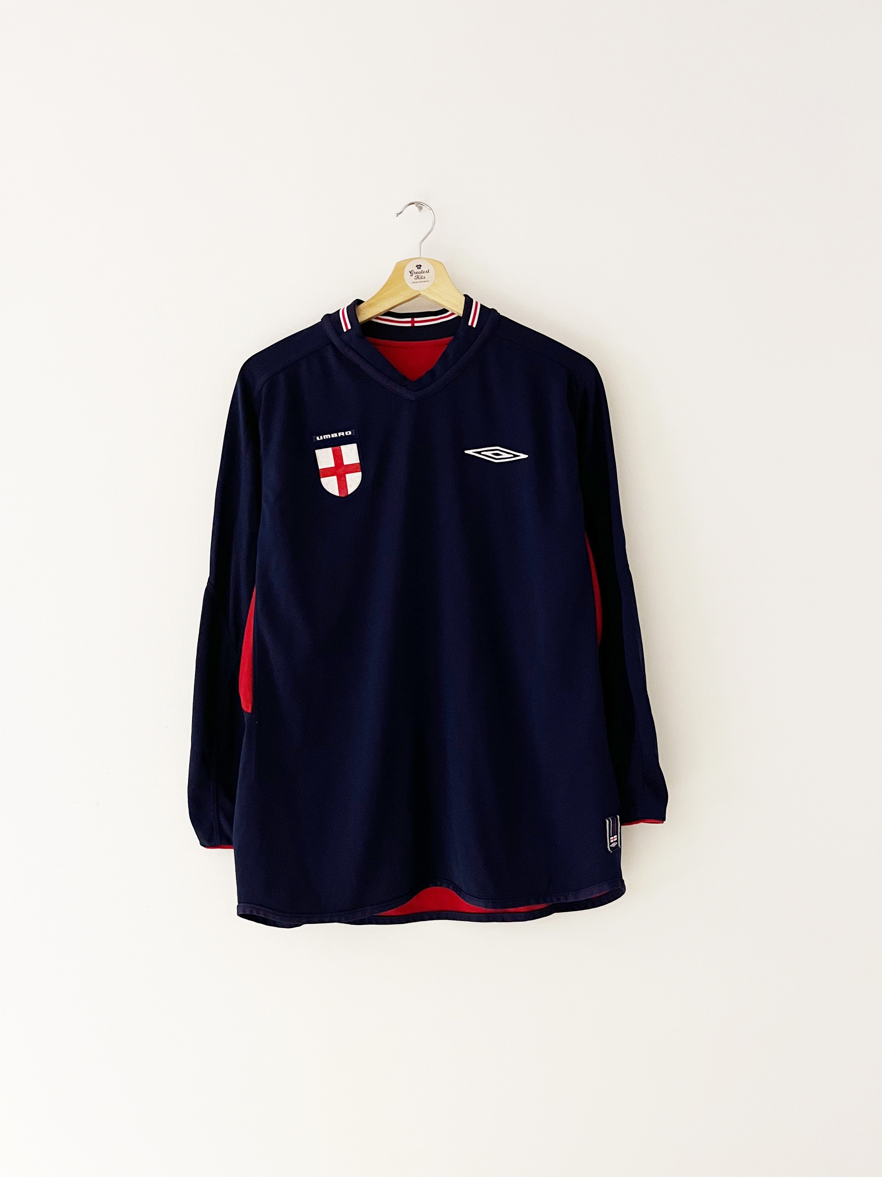 2002/04 England Away L/S Shirt (S) 8.5/10