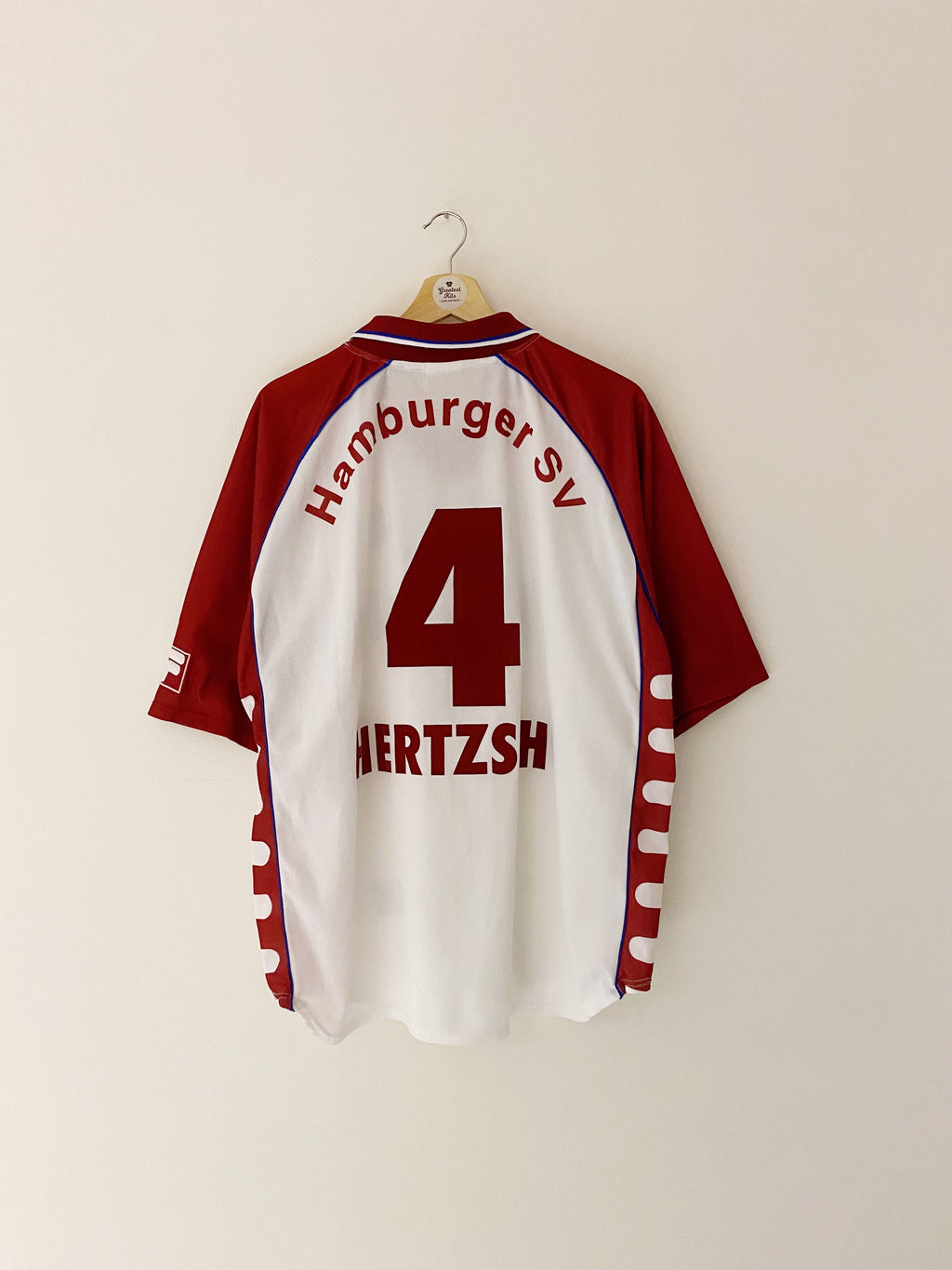 1999/00 Camiseta local de Hamburgo Hertzsch # 4 (XL) 8.5/10 