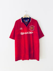 1994/96 Manchester United Home Shirt (XL) 10/10