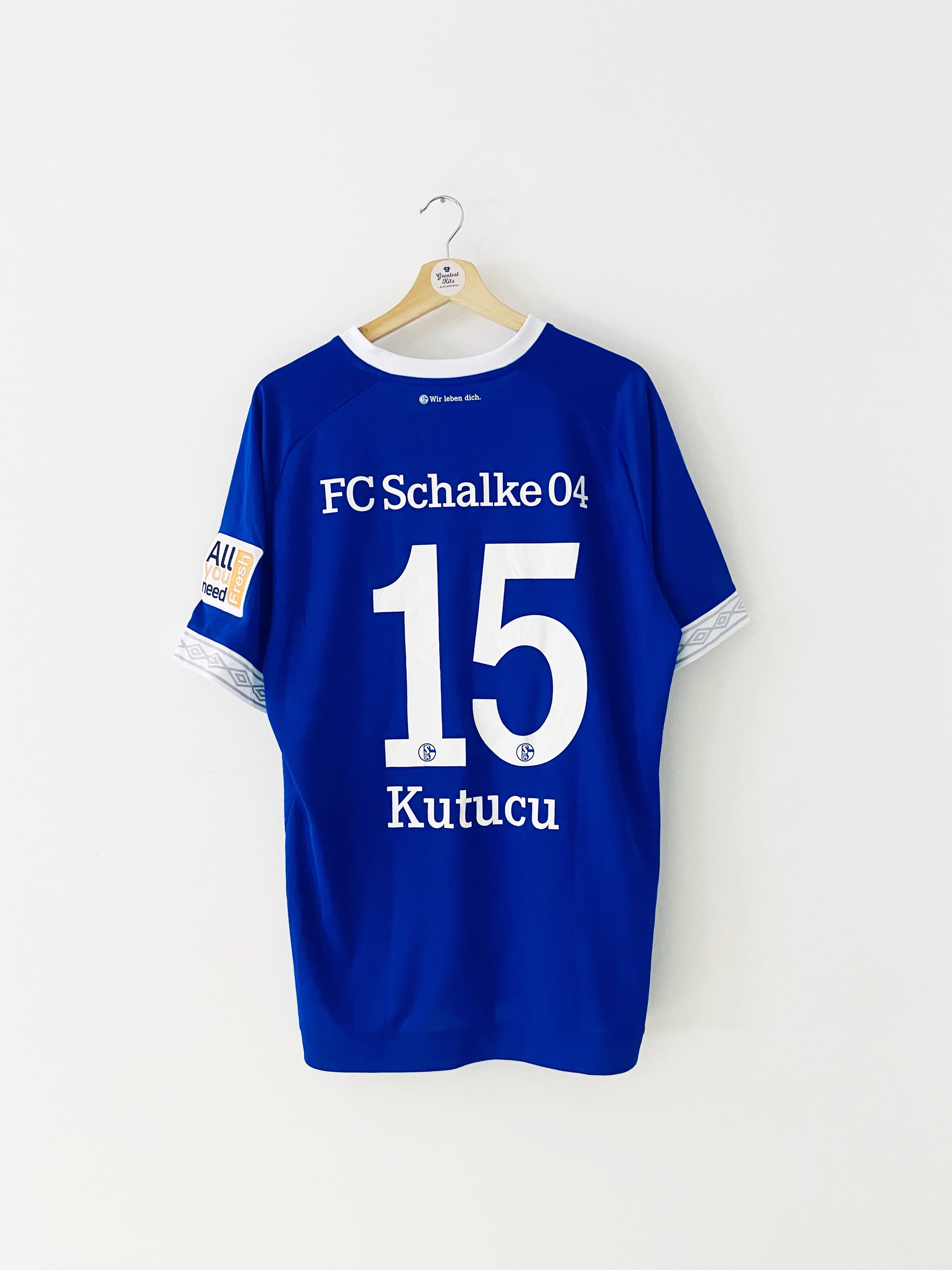 Maillot domicile Schalke 2018/19 Kutucu #15 (XL) 9/10