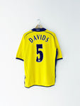 2002/03 Tercera camiseta del Tottenham Hotspur Davids #5 (XL) 8.5/10