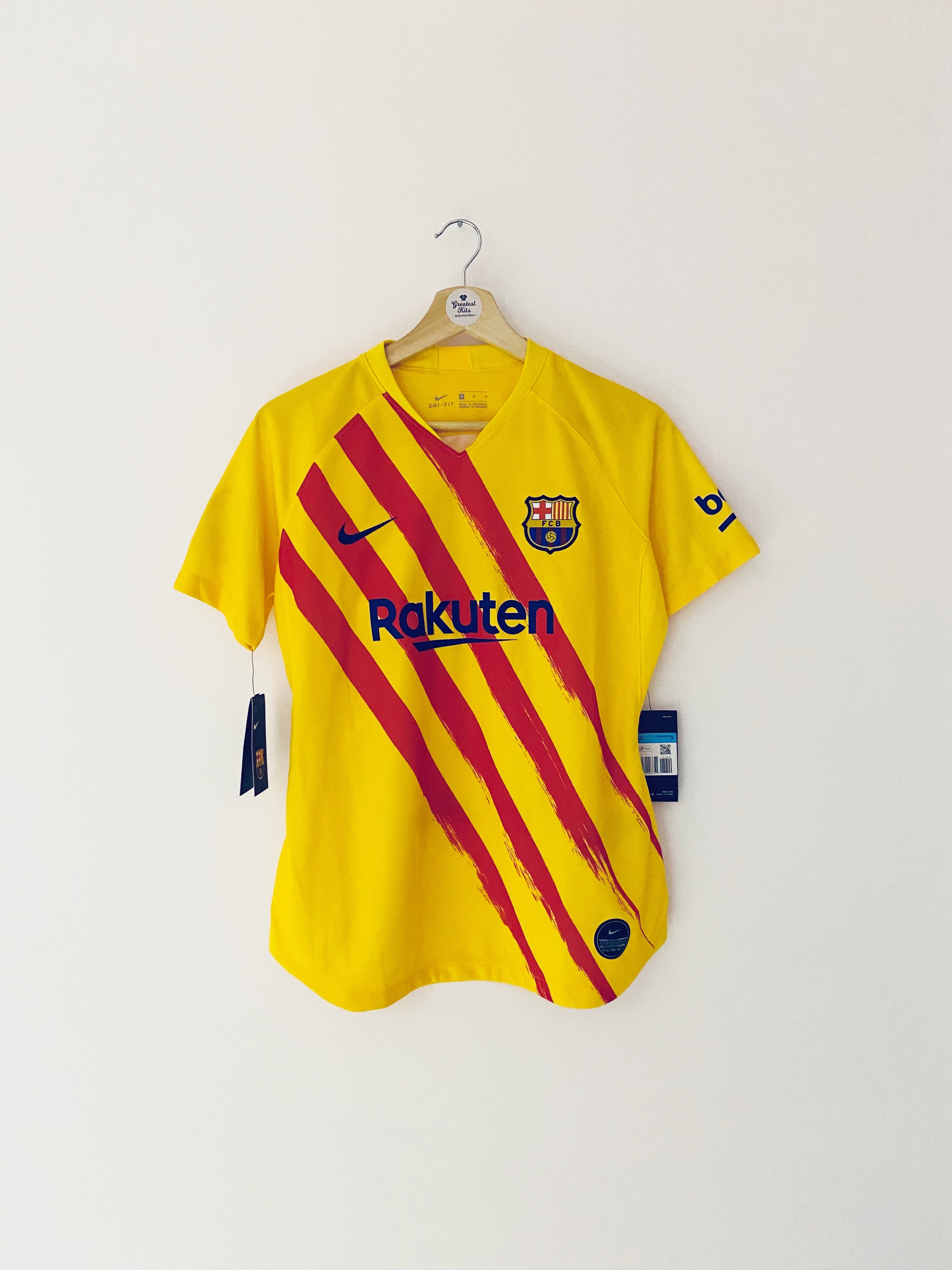 2019/20 Barcelona 'Senyera' Cuarta camiseta Mujer (M) BNWT