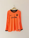 2009/11 Barcelona Womens *Match Issue* Away L/S Shirt #3 (XL) 9/10