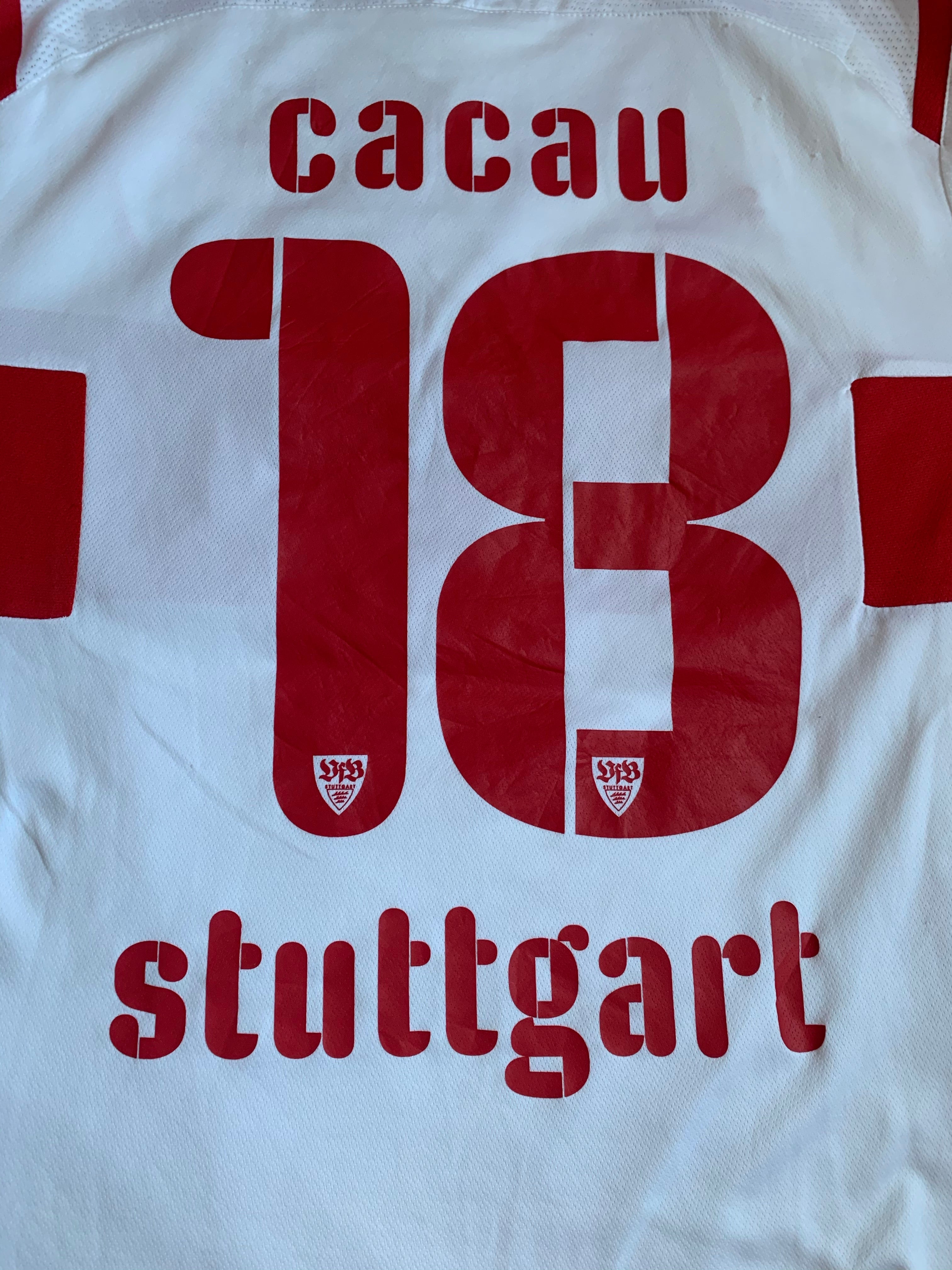 2009/10 Stuttgart *Match Issue* Home Shirt Cacau #18 (L) 8/10