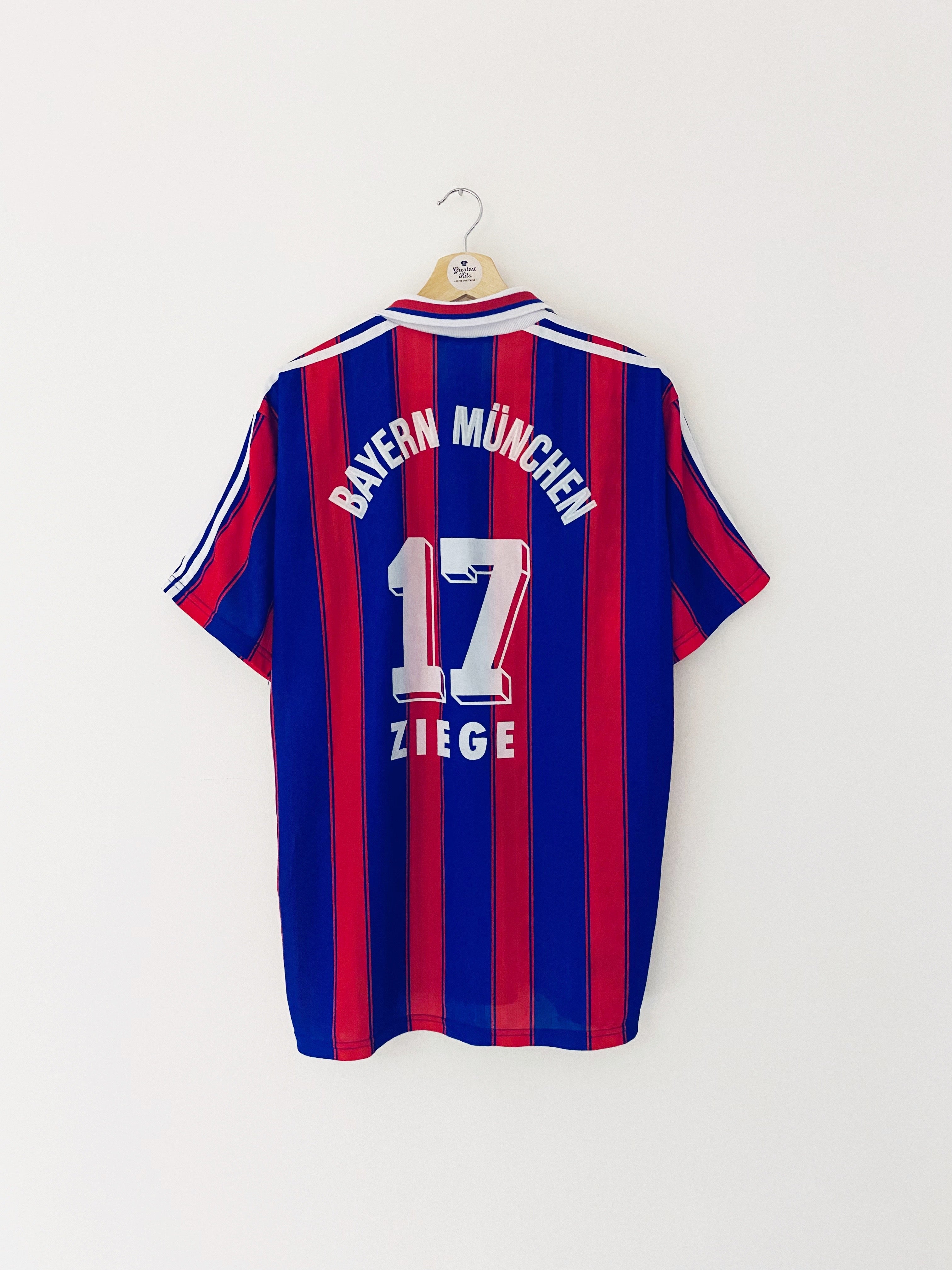1995/97 Bayern Munich Home Shirt Ziege #17 (L) 8/10