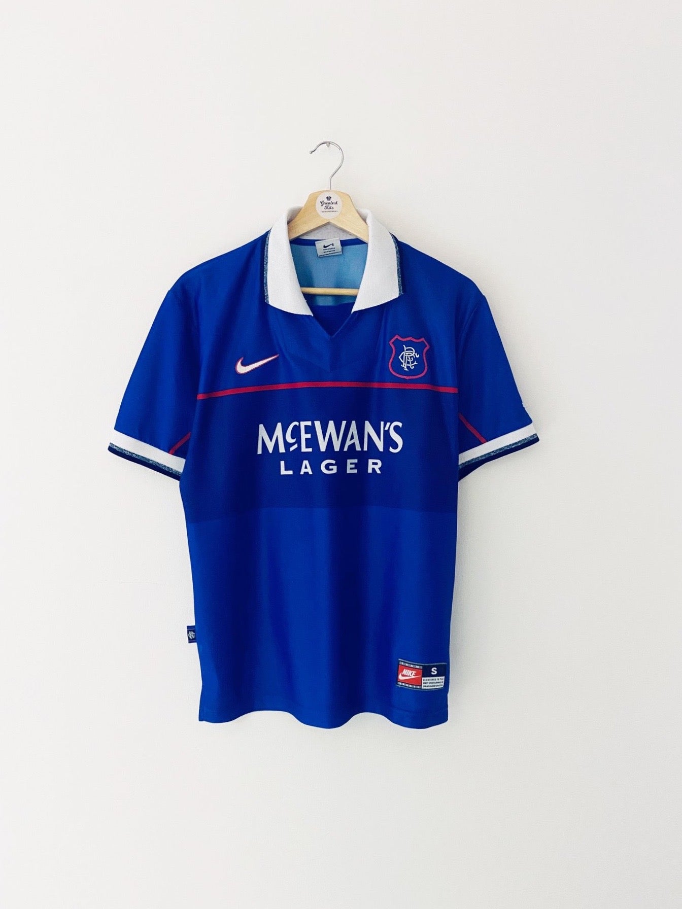 Vintage Glasgow Rangers 1997-98 Nike Jersey Gattuso #18 Blue Shirt S Home  Kit