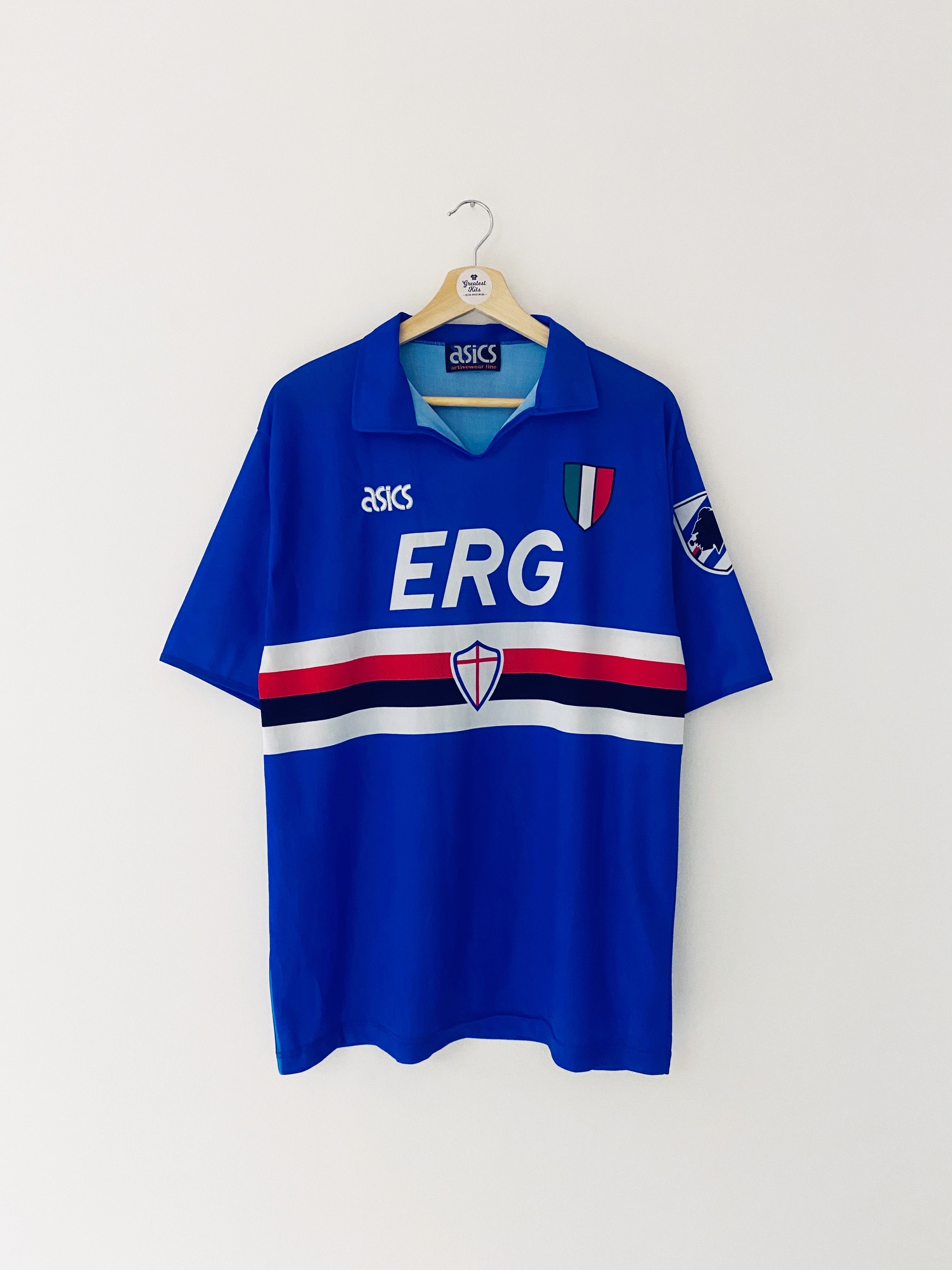 1991/92 Sampdoria Home Shirt (XL) 9/10
