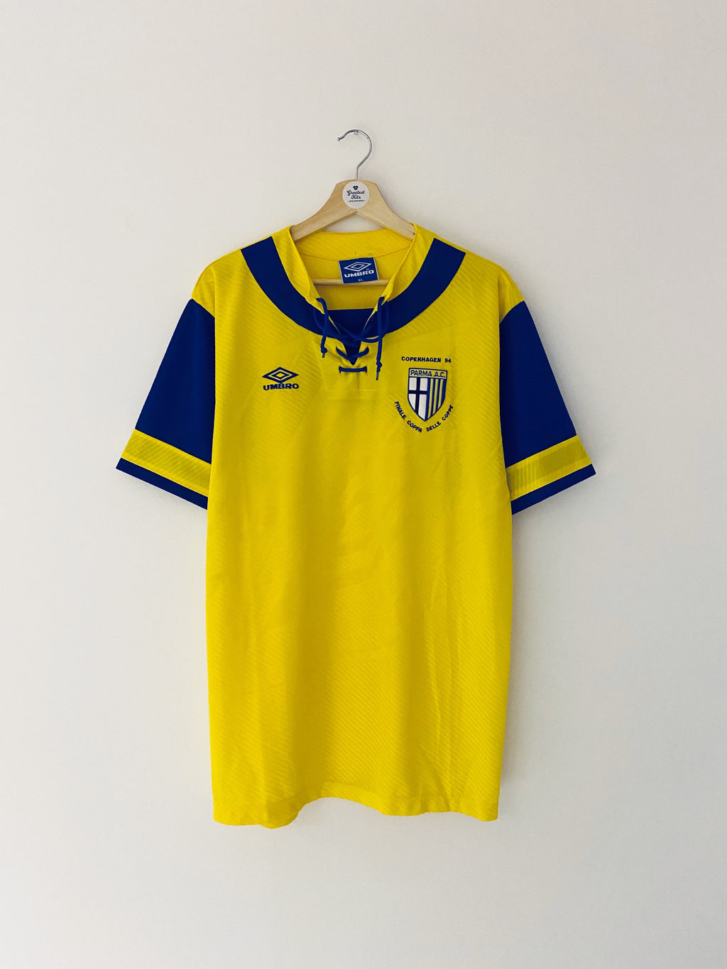 Camiseta de visitante del Parma 1994 'Final de la Recopa de Europa' (XL) 9.5/10