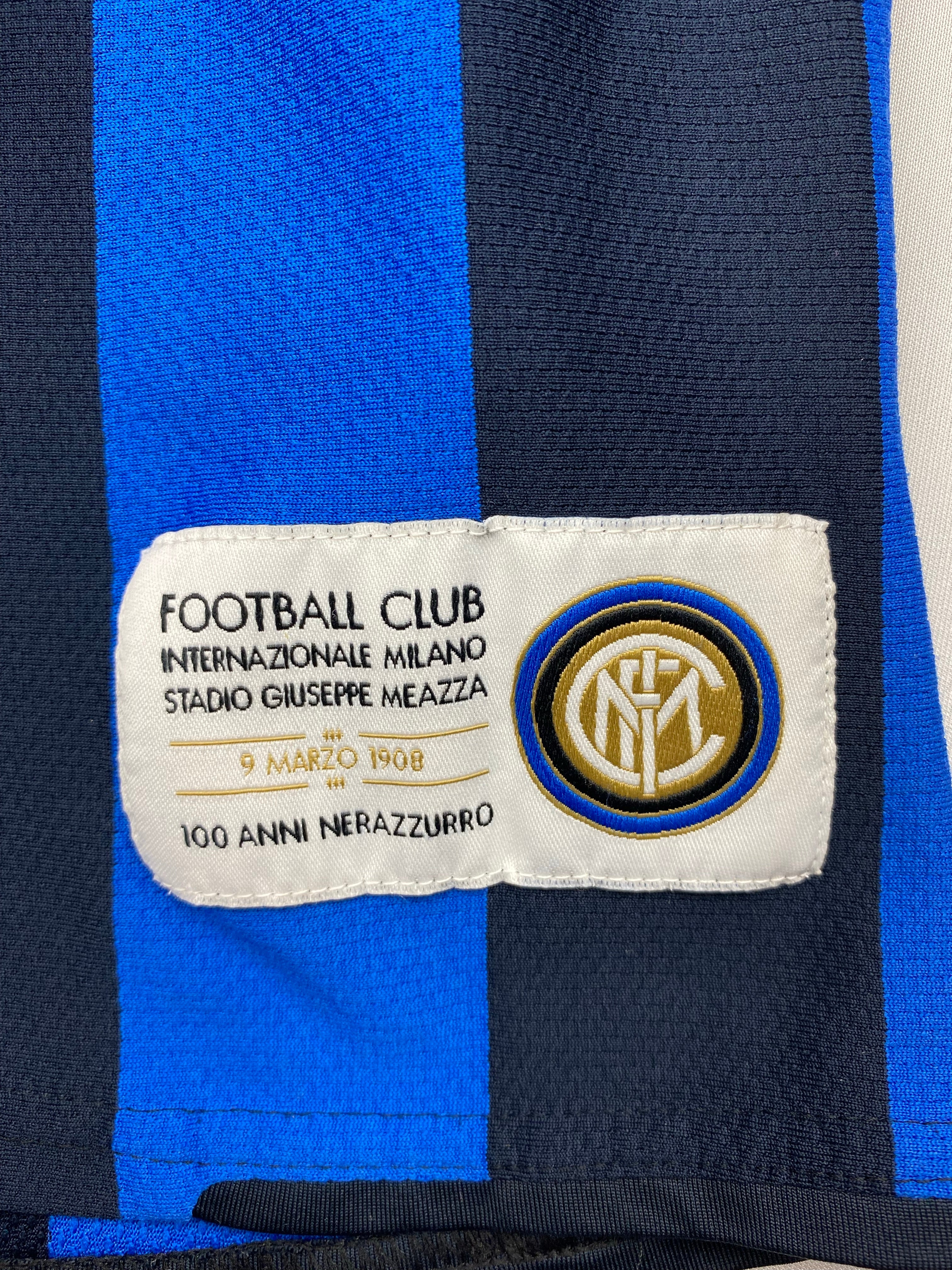 Maillot du centenaire de l'Inter Milan domicile 2007/08 (XL.Garçons) 8,5/10