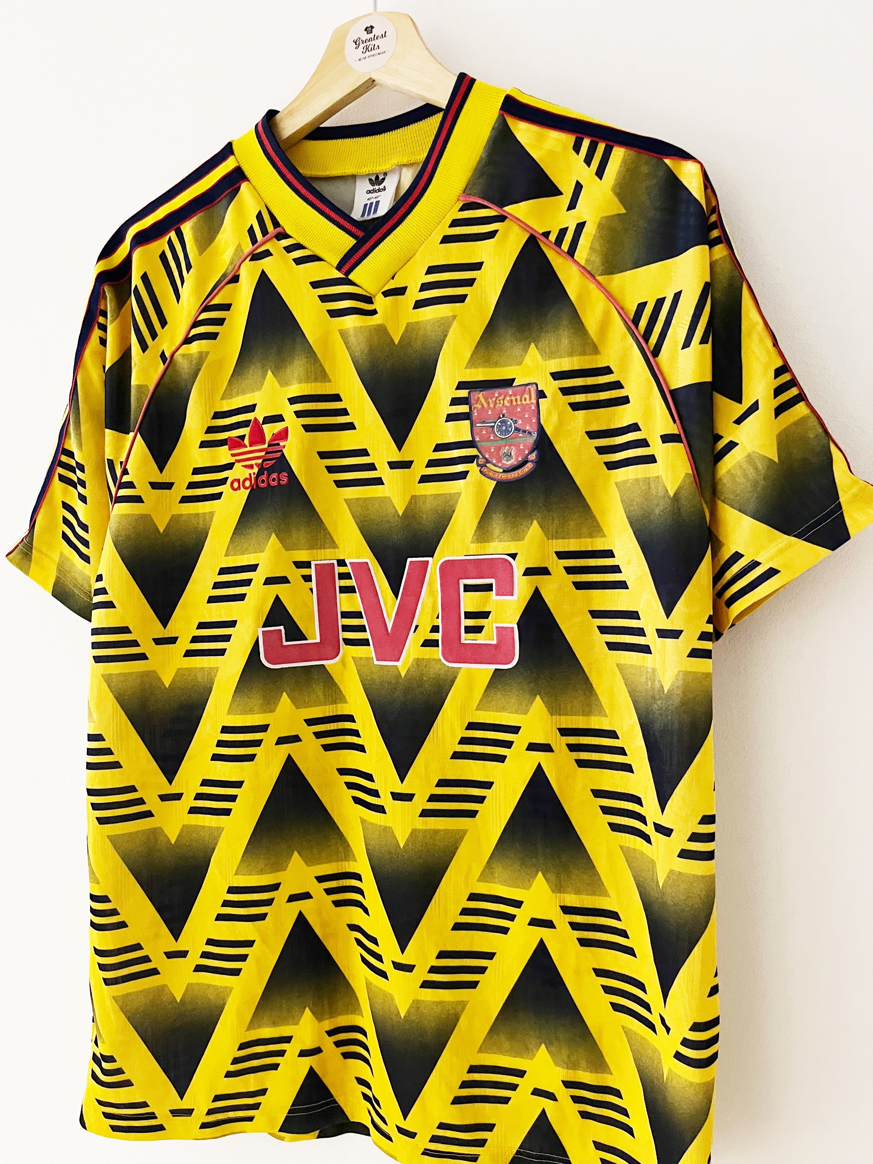 1991/93 Camiseta visitante del Arsenal (M/L) 9/10