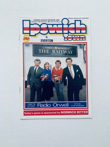 1985 Programa de la jornada Ipswich-Everton
