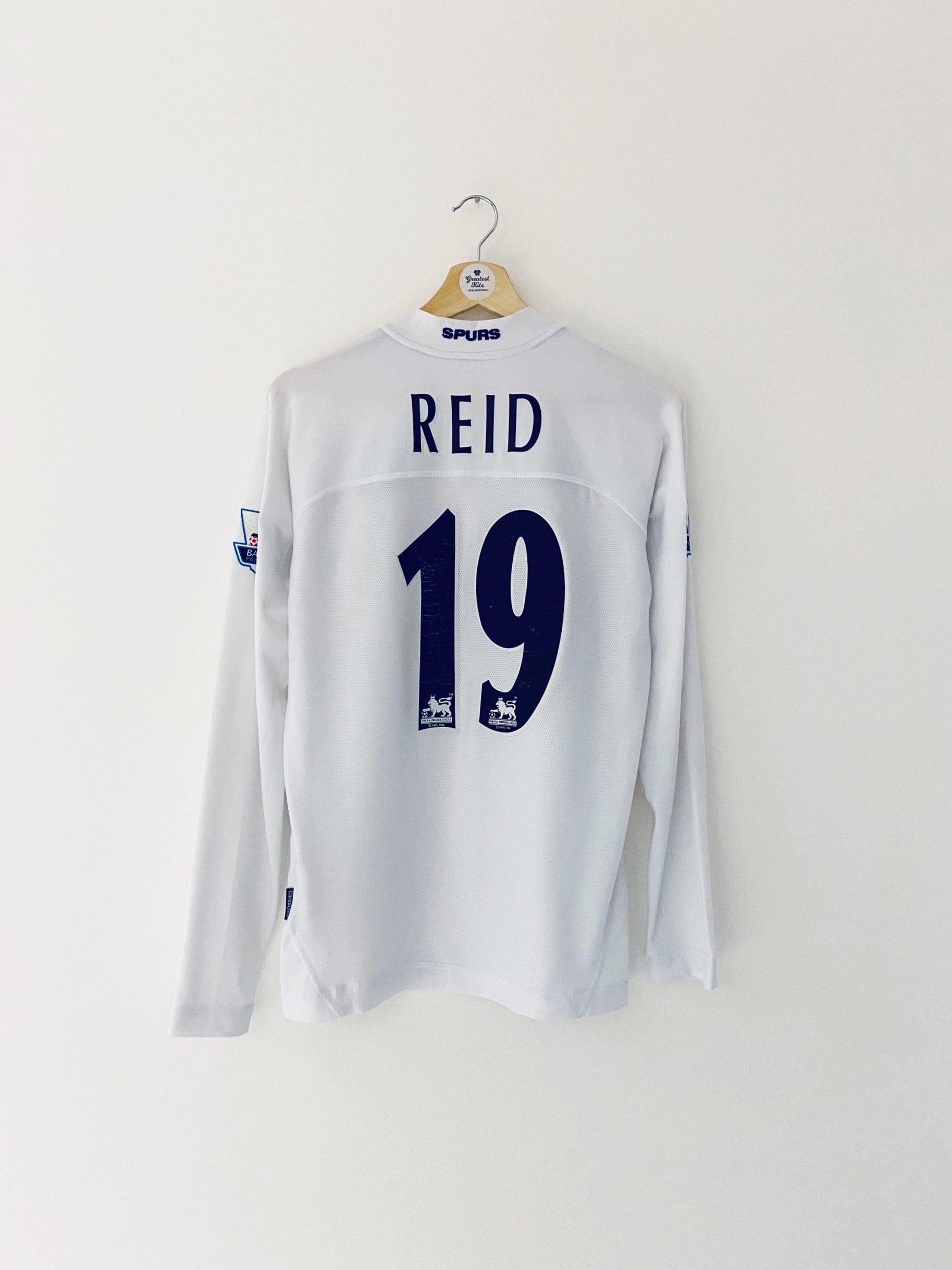 2004/05 Tottenham Hotspur Camiseta local L/S Reid #19 (M) 7.5/10
