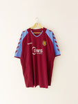2004/05 Camiseta de local del Aston Villa (XXL) 9/10 